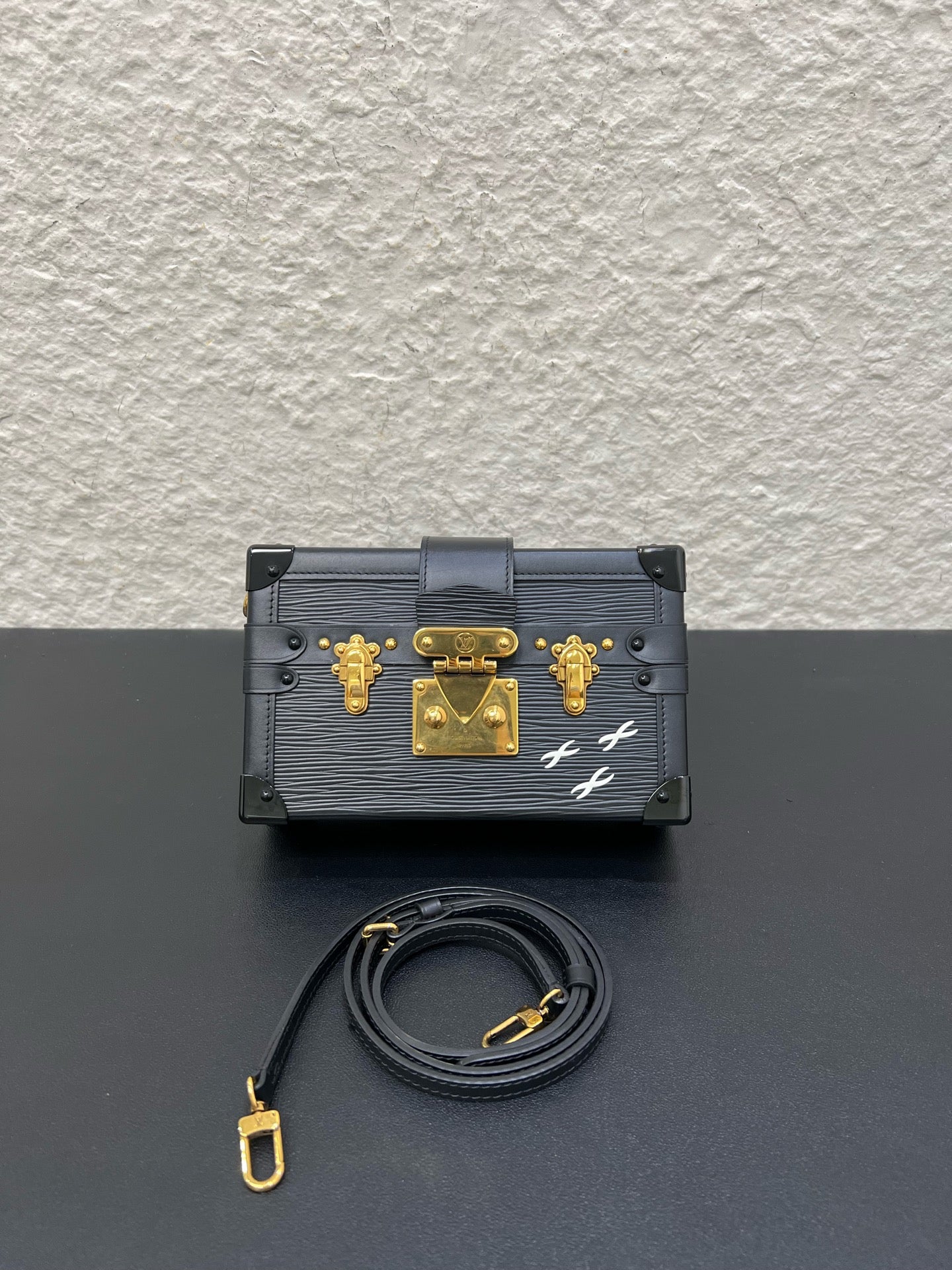 Louis Vuitton - Petite Malle - Leather - Black - (mini)