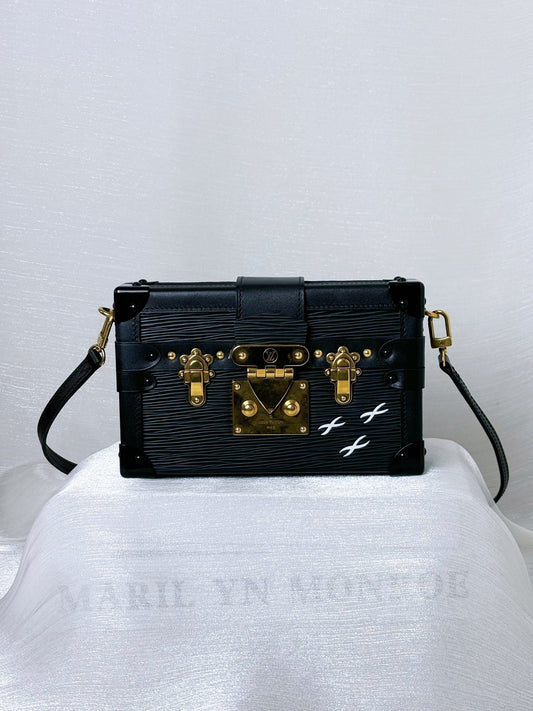 Louis Vuitton - Petite Malle - Leather - Black - (mini)