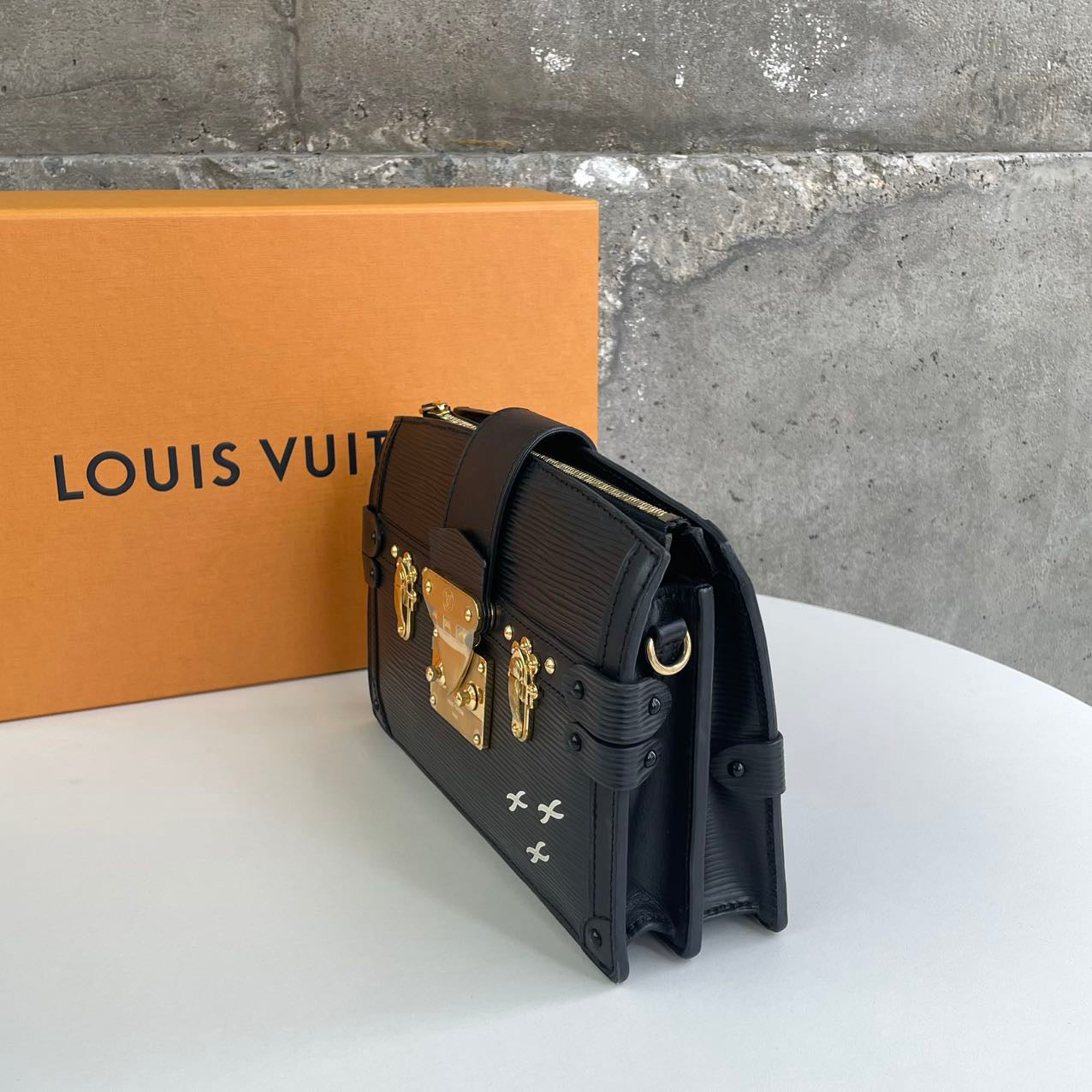 Louis Vuitton - Petite Malle - Leather - Black - (mini)