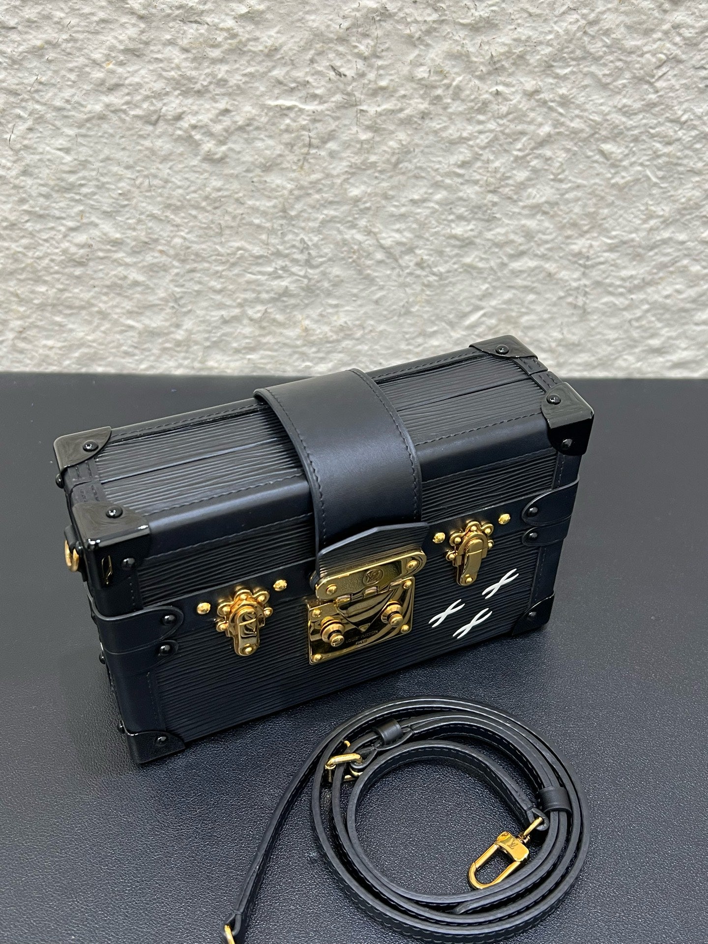 Louis Vuitton - Petite Malle - Leather - Black - (mini)