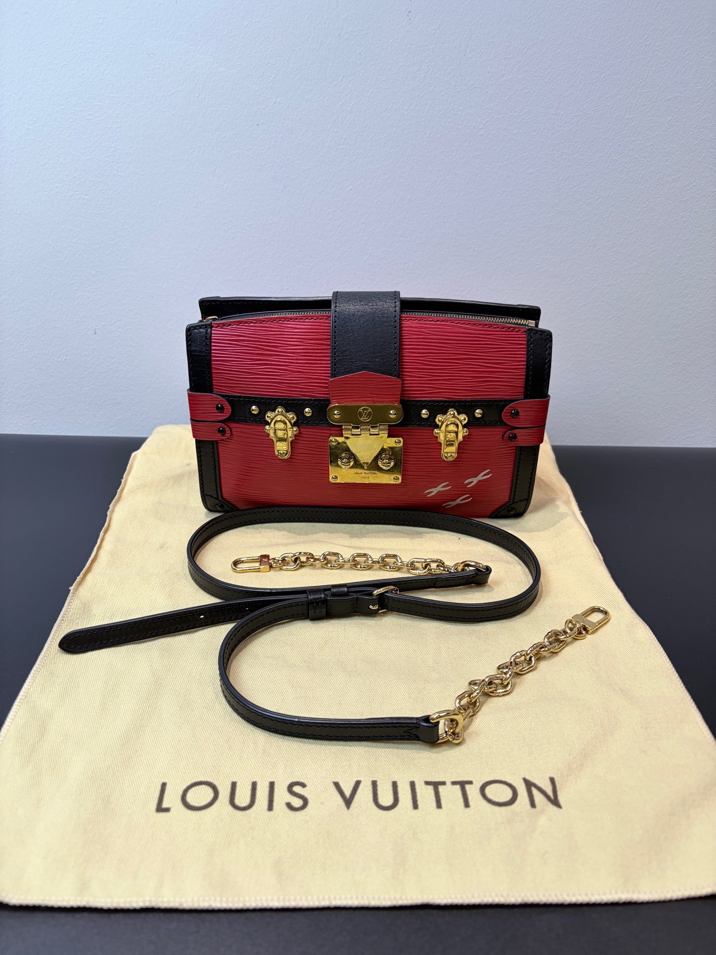 Louis Vuitton - Petite Malle - Leather - Red - (mini)