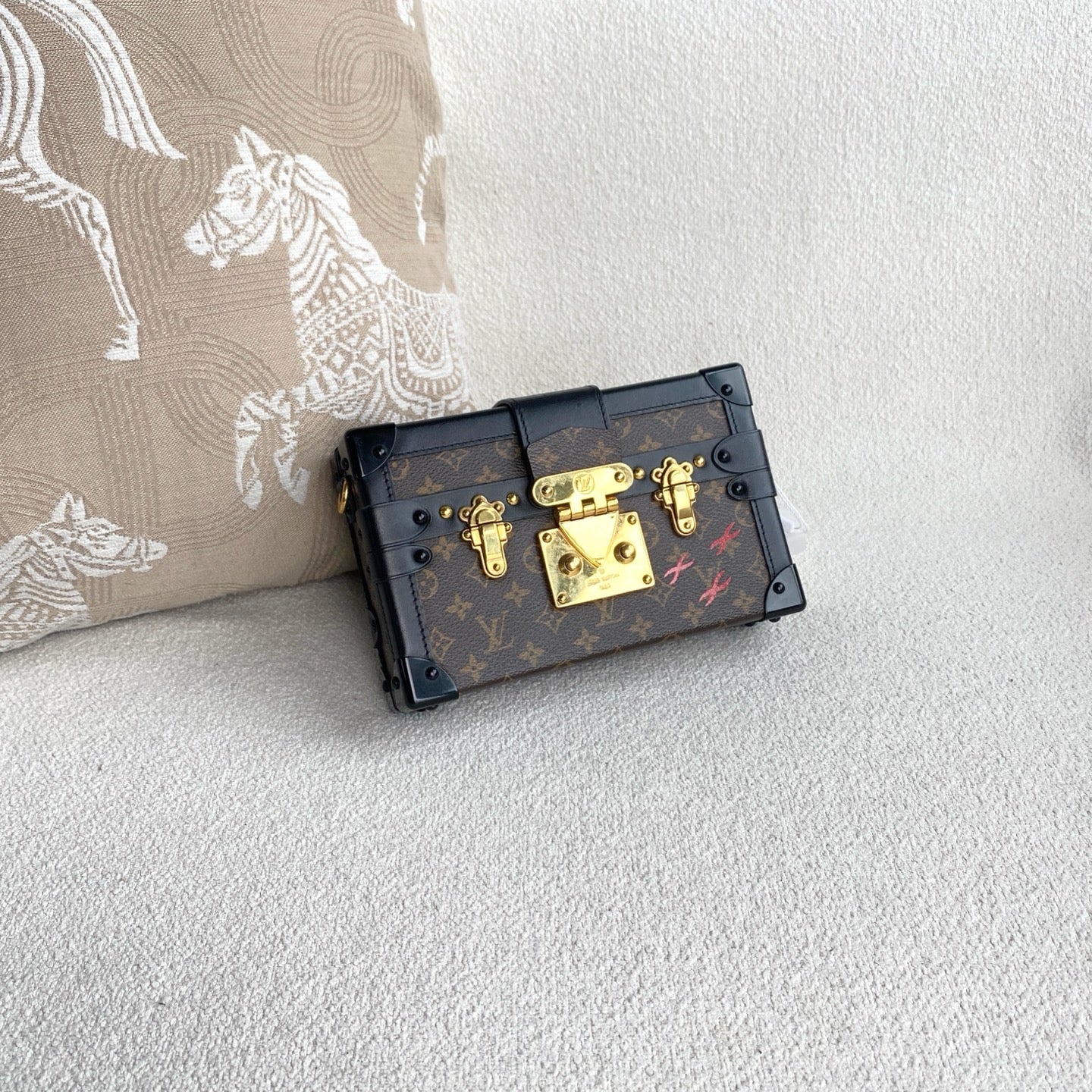Louis Vuitton - Petite Malle - Monogram Canvas with leather trim - Brown - (mini)