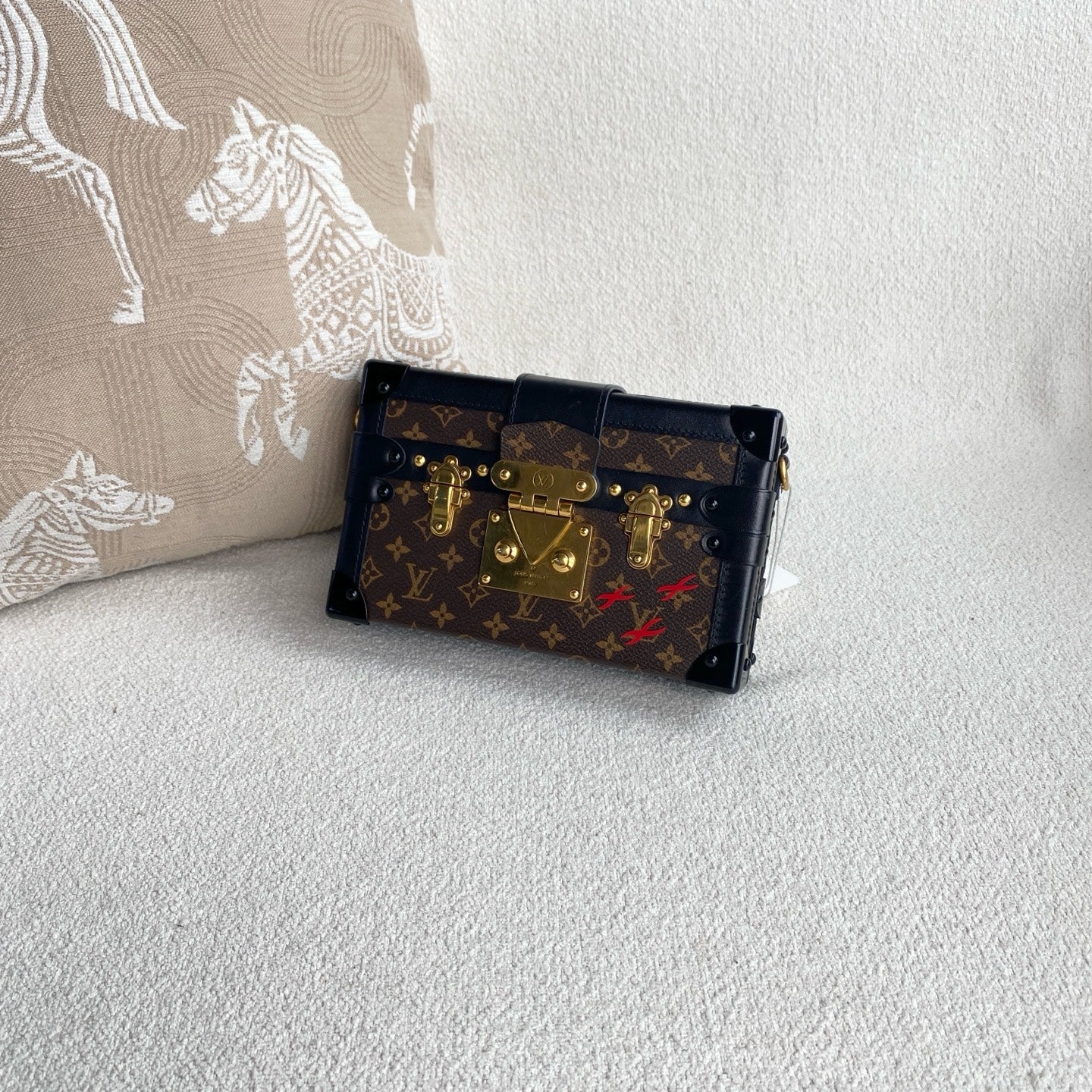 Louis Vuitton - Petite Malle - Monogram Canvas with leather trim - Brown - (mini)