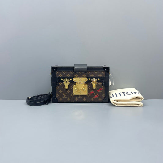 Louis Vuitton - Petite Malle Trunk - Monogram canvas with leather trim - Brown - (mini)