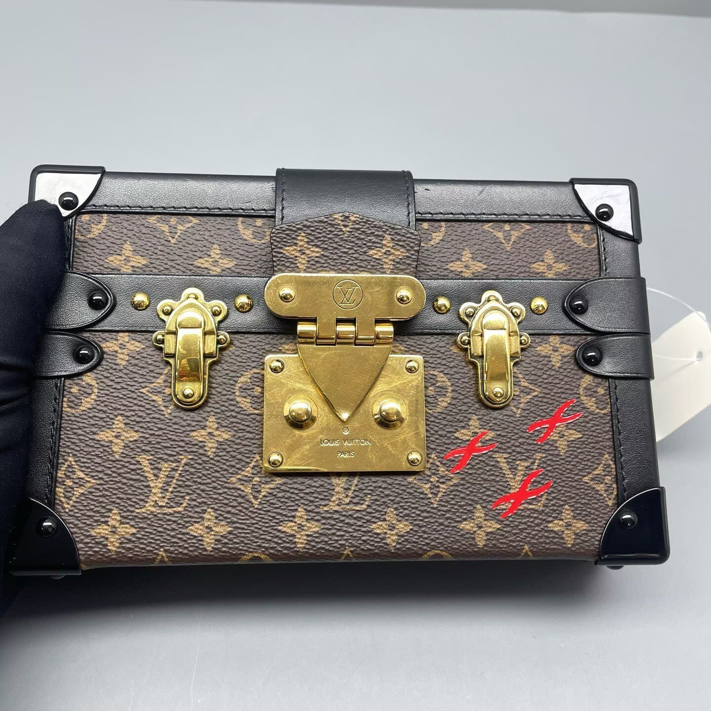 Louis Vuitton - Petite Malle Trunk - Monogram canvas with leather trim - Brown - (mini)