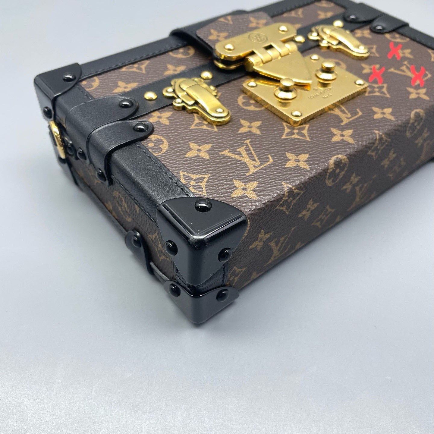 Louis Vuitton - Petite Malle Trunk - Monogram canvas with leather trim - Brown - (mini)