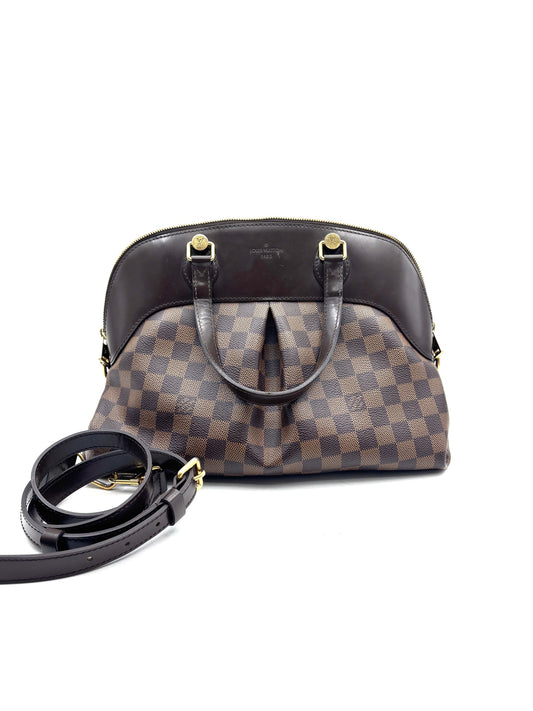 Louis Vuitton - Pleated Top Handle Satchel Bag - Coated canvas with cowhide leather trim - Brown - (medium)