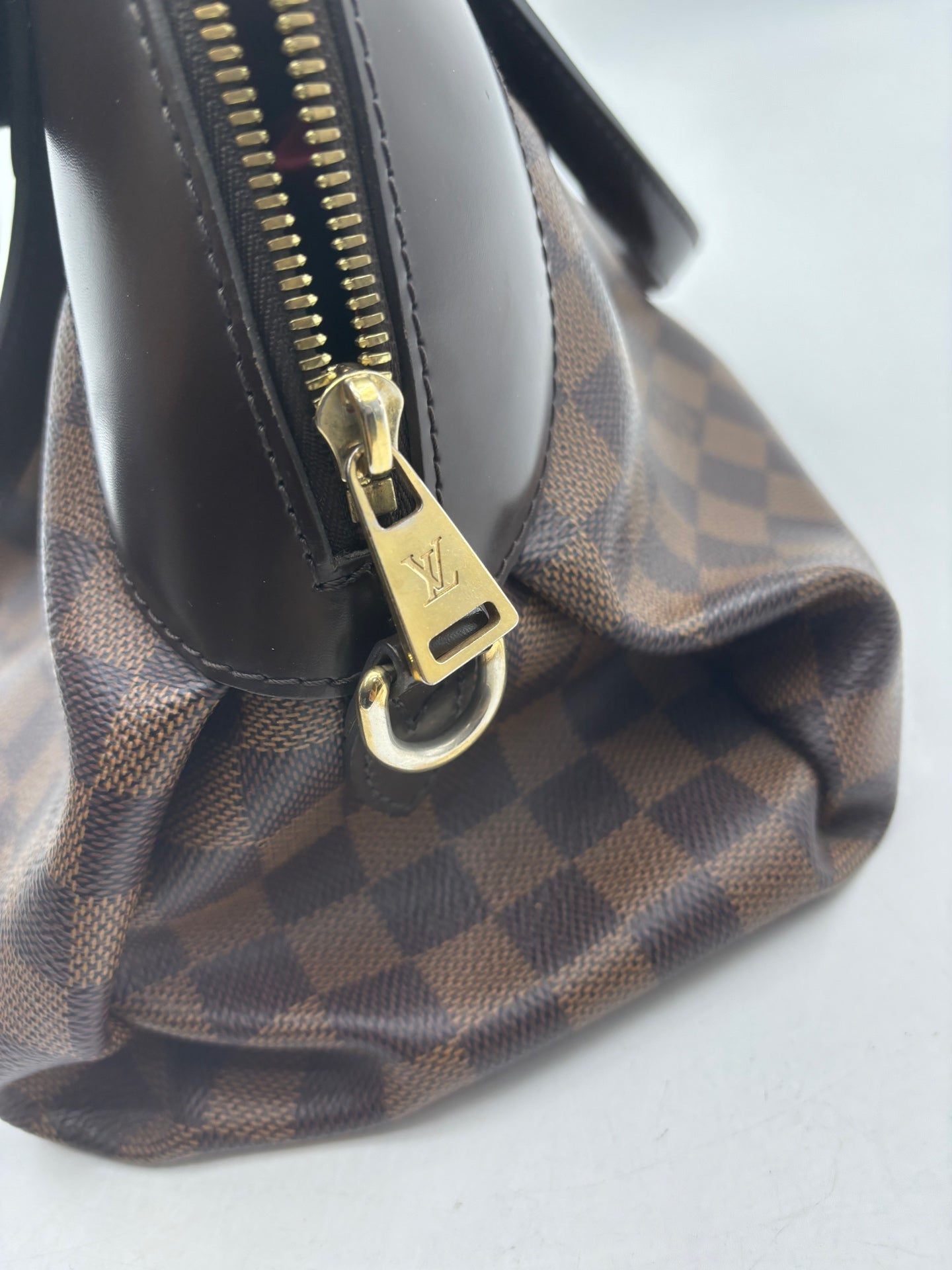 Louis Vuitton - Pleated Top Handle Satchel Bag - Coated canvas with cowhide leather trim - Brown - (medium)