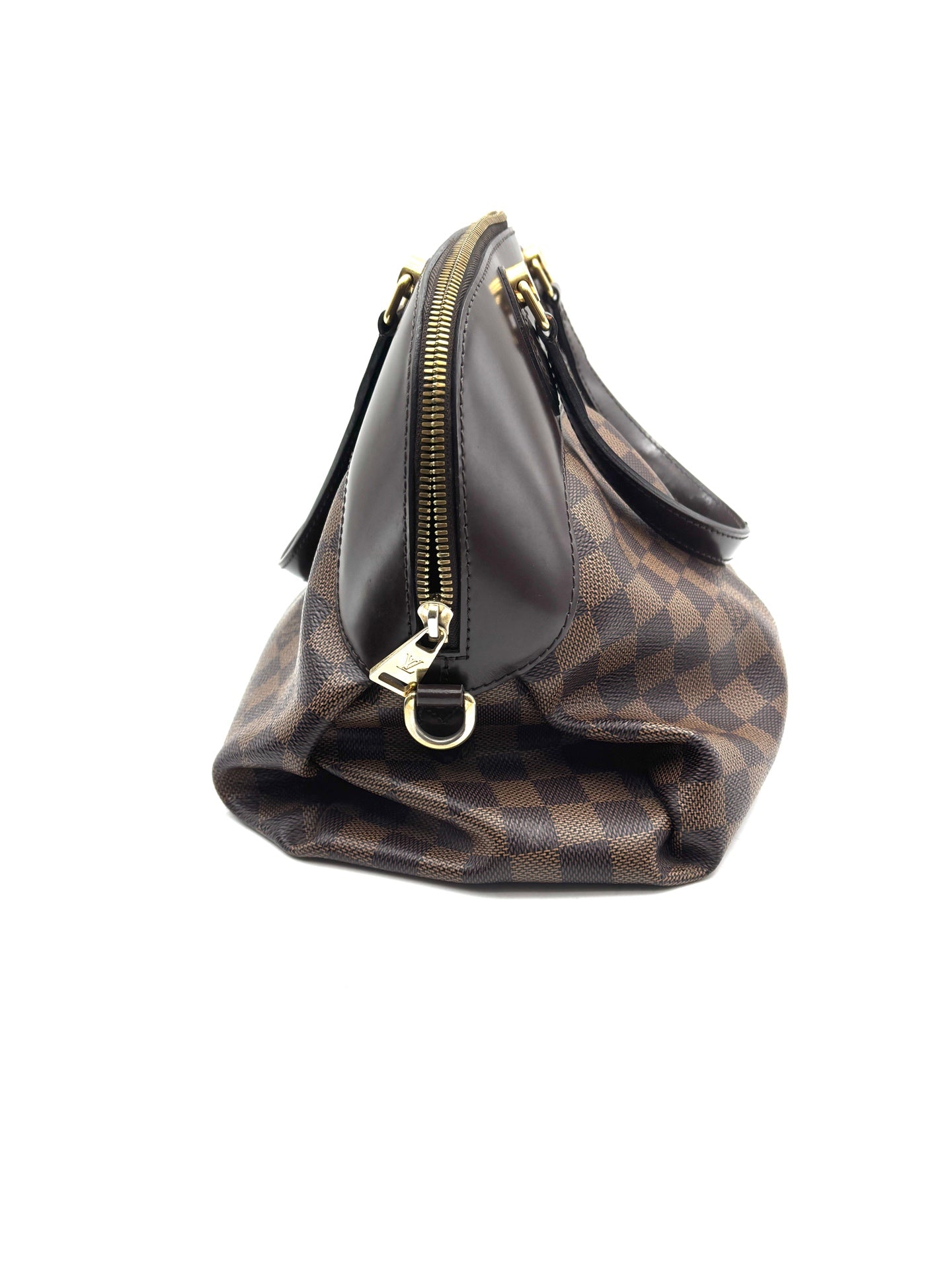 Louis Vuitton - Pleated Top Handle Satchel Bag - Coated canvas with cowhide leather trim - Brown - (medium)