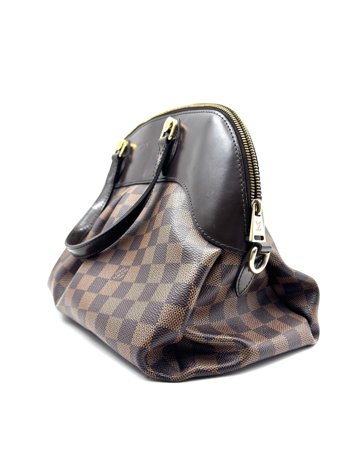 Louis Vuitton - Pleated Top Handle Satchel Bag - Coated canvas with cowhide leather trim - Brown - (medium)