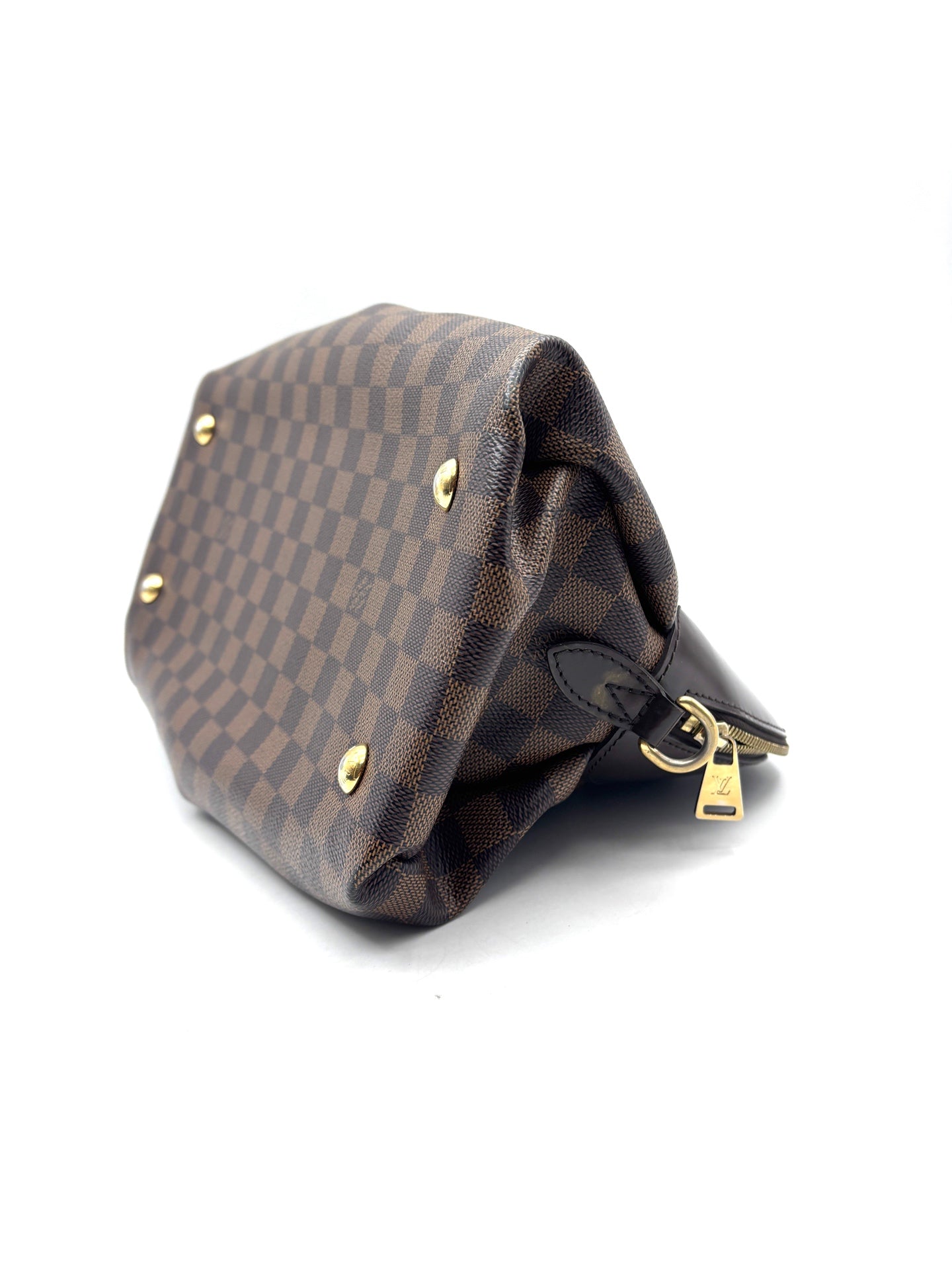 Louis Vuitton - Pleated Top Handle Satchel Bag - Coated canvas with cowhide leather trim - Brown - (medium)