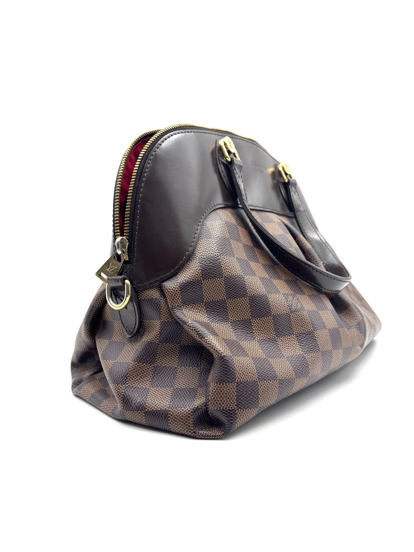 Louis Vuitton - Pleated Top Handle Satchel Bag - Coated canvas with cowhide leather trim - Brown - (medium)