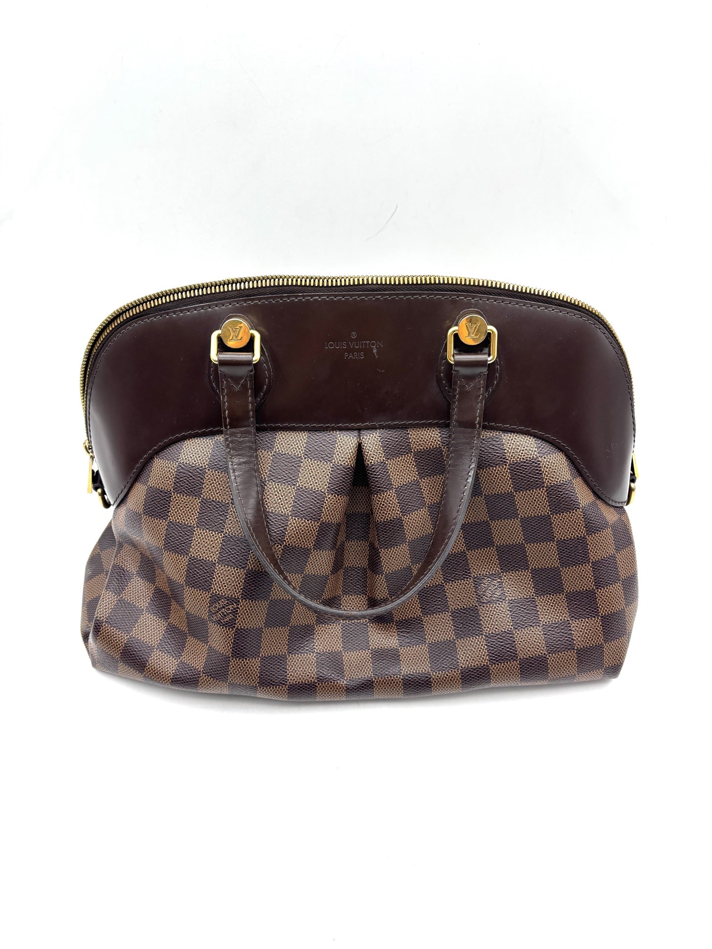Louis Vuitton - Pleated Top Handle Satchel Bag - Coated canvas with cowhide leather trim - Brown - (medium)