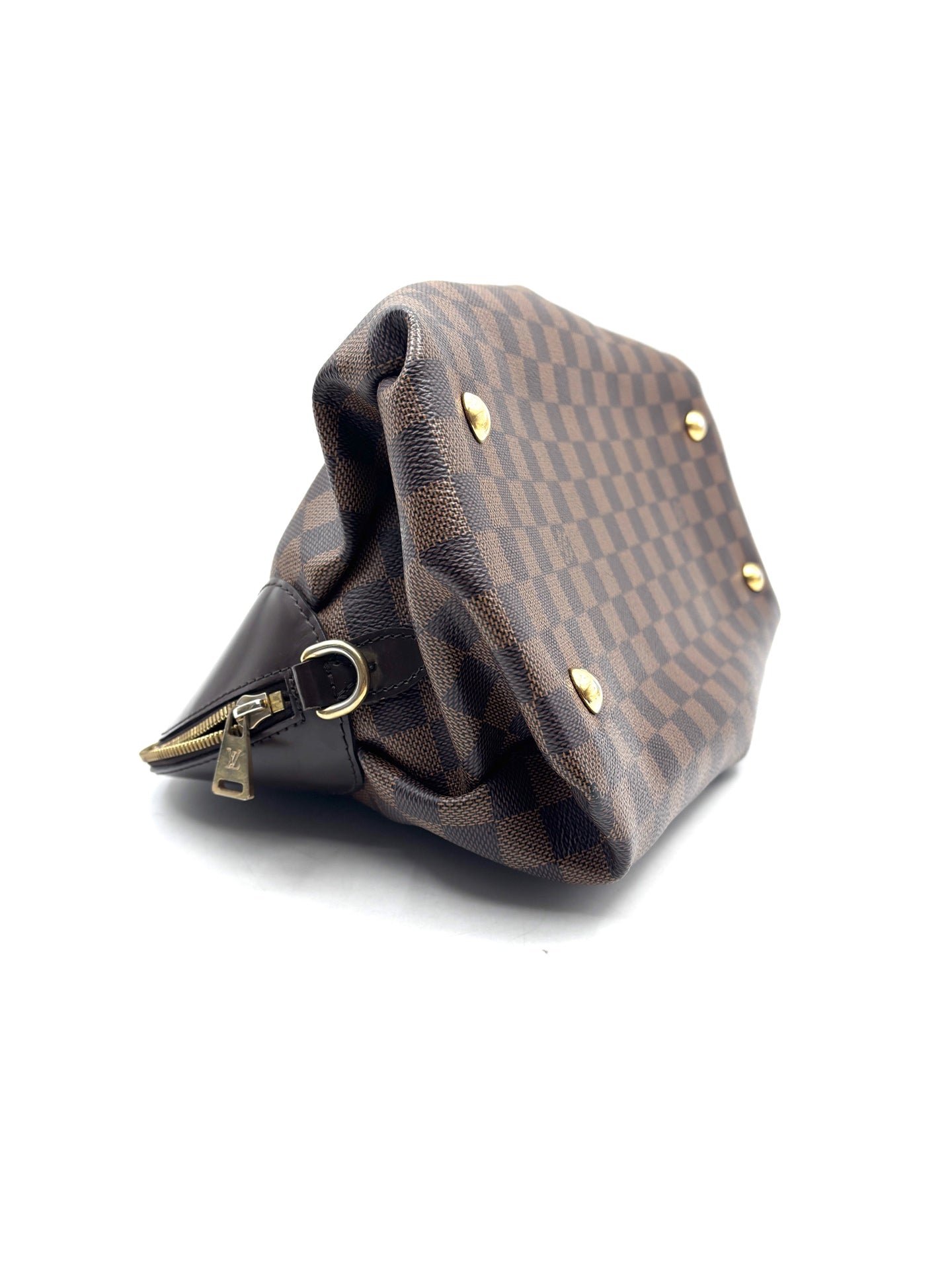 Louis Vuitton - Pleated Top Handle Satchel Bag - Coated canvas with cowhide leather trim - Brown - (medium)