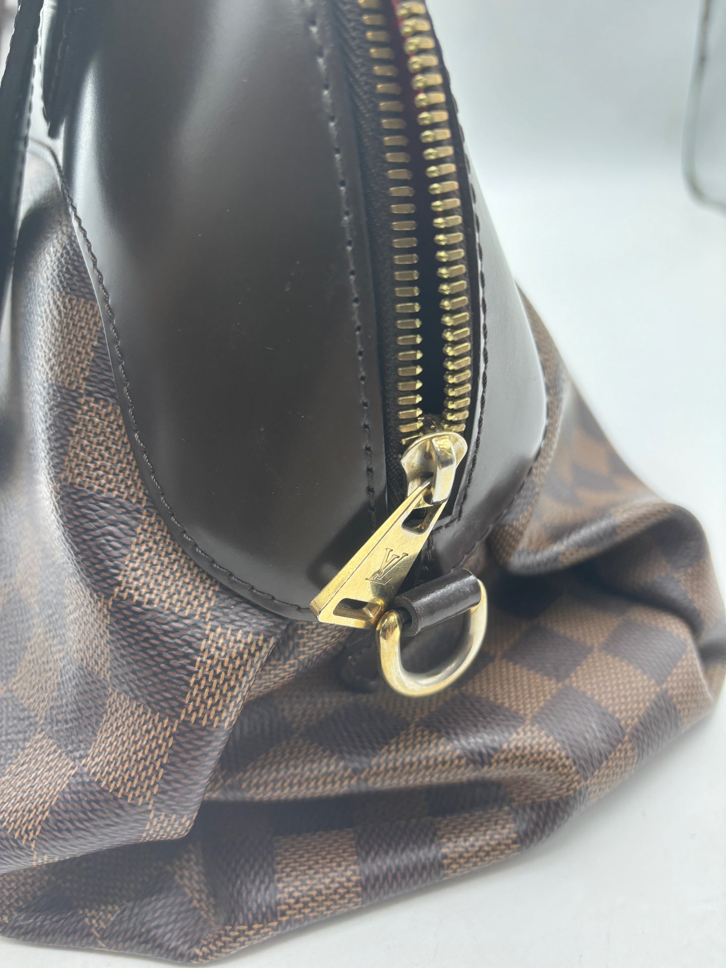 Louis Vuitton - Pleated Top Handle Satchel Bag - Coated canvas with cowhide leather trim - Brown - (medium)