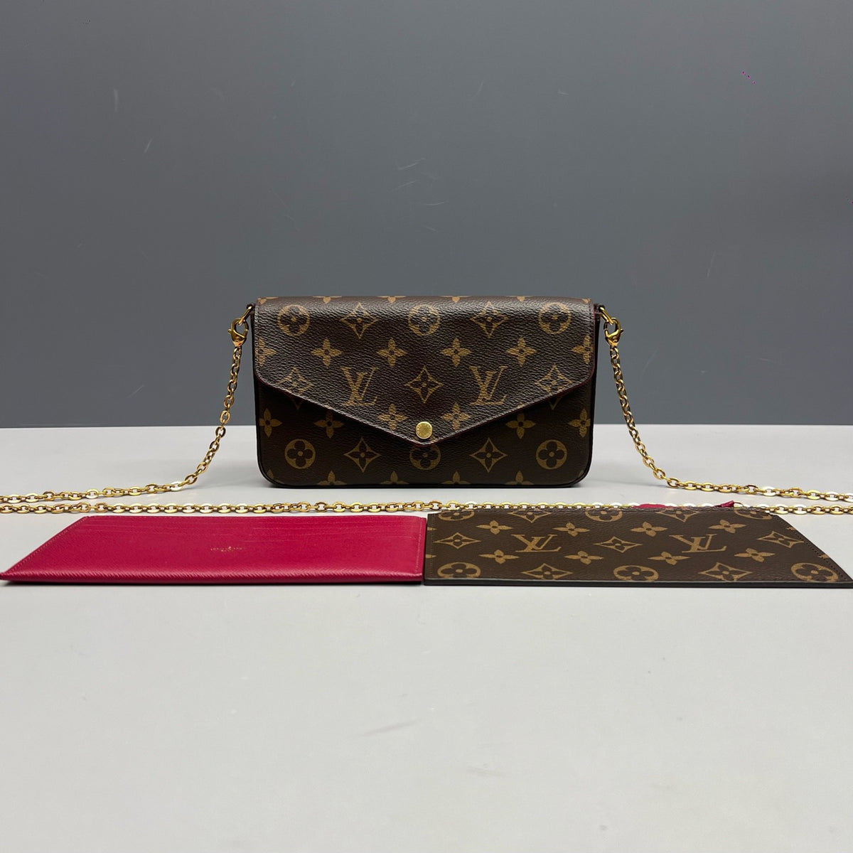 Louis Vuitton - Pochette Felicie - Cloth - Brown - (small)