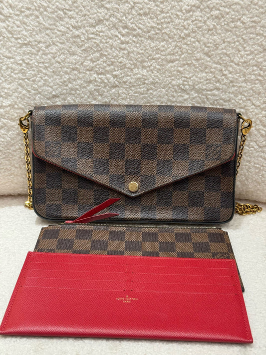 Louis Vuitton - Pochette Felicie - Coated canvas with leather lining and accents - Brown - (Mini)