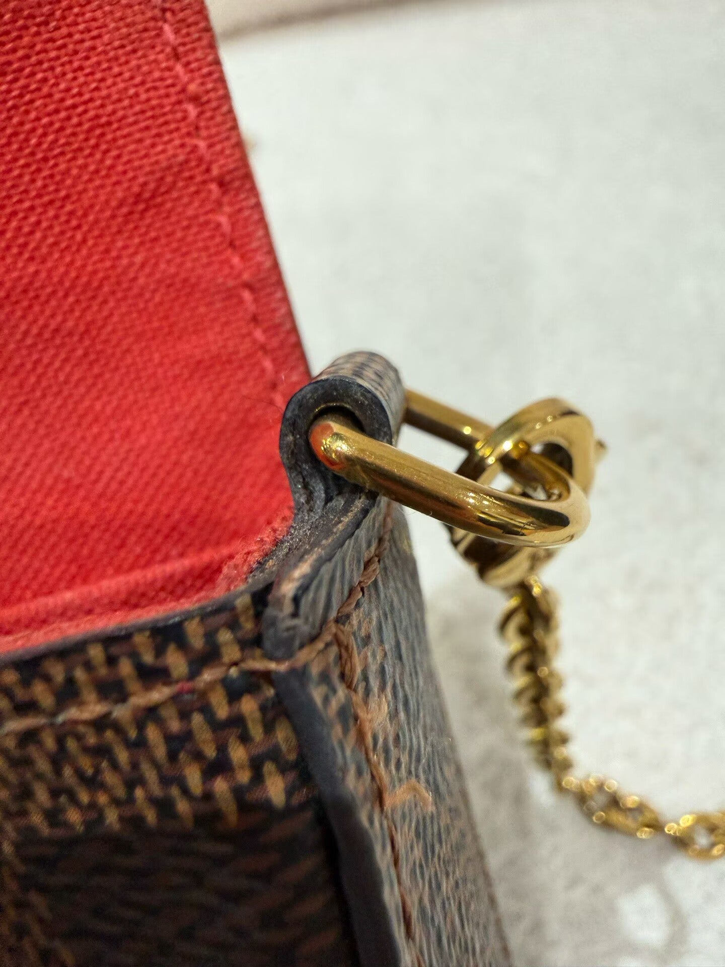 Louis Vuitton - Pochette Felicie - Coated canvas with leather lining and accents - Brown - (Mini)
