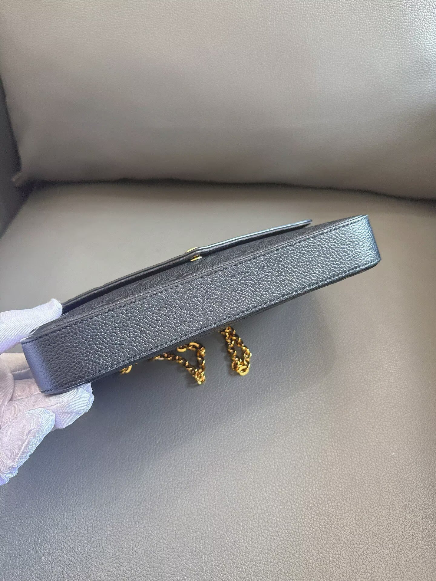 Louis Vuitton - Pochette Félicie - Embossed Monogram Empreinte leather - Black - (Small)