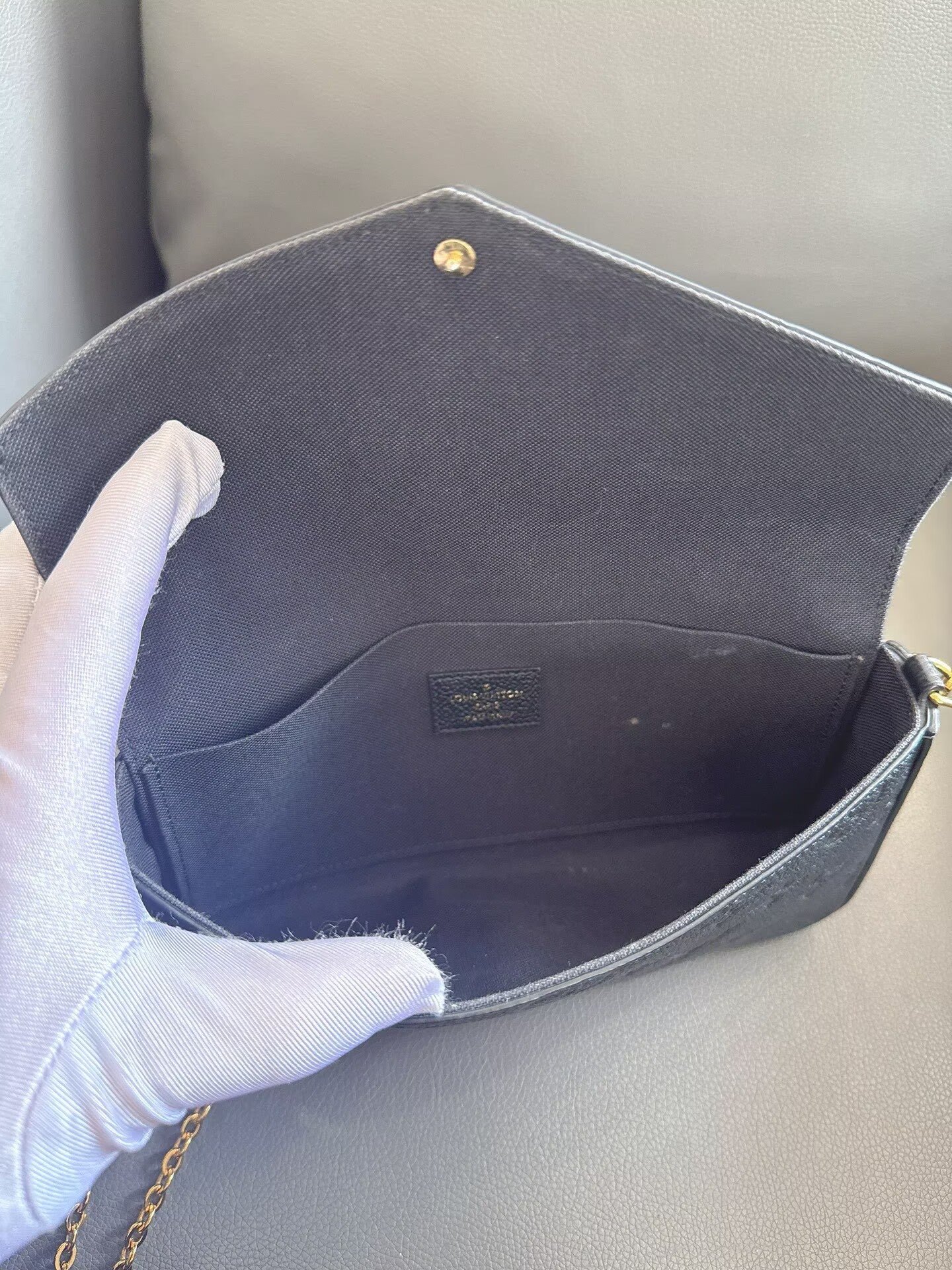 Louis Vuitton - Pochette Félicie - Embossed Monogram Empreinte leather - Black - (Small)