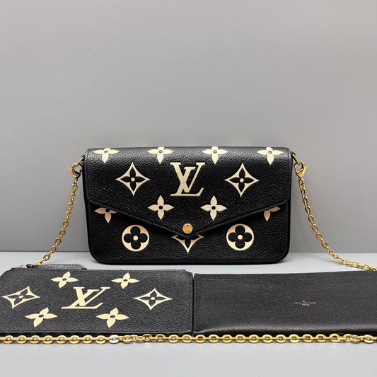 Louis Vuitton - Pochette Felicie - Leather - Black - (mini)