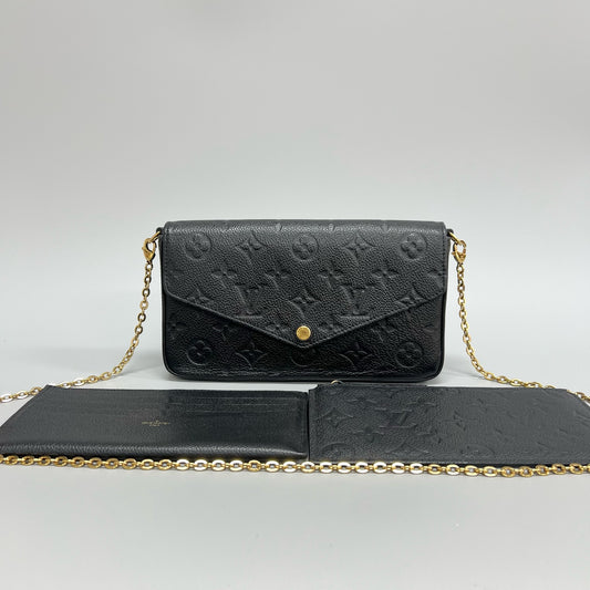 Louis Vuitton - Pochette Felicie - Leather - Black - (small)