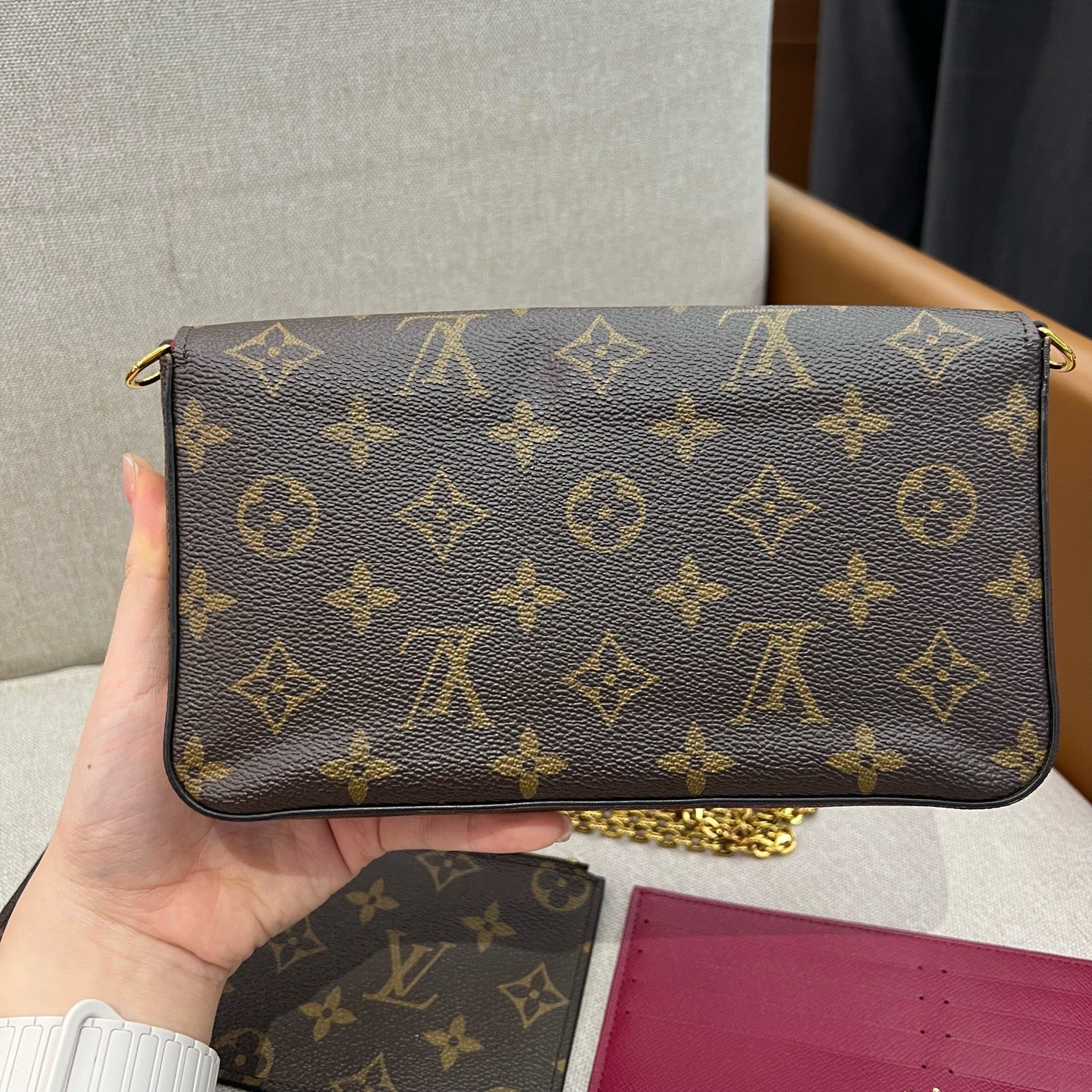 Louis Vuitton - Pochette Félicie - Leather - Brown - (mini)