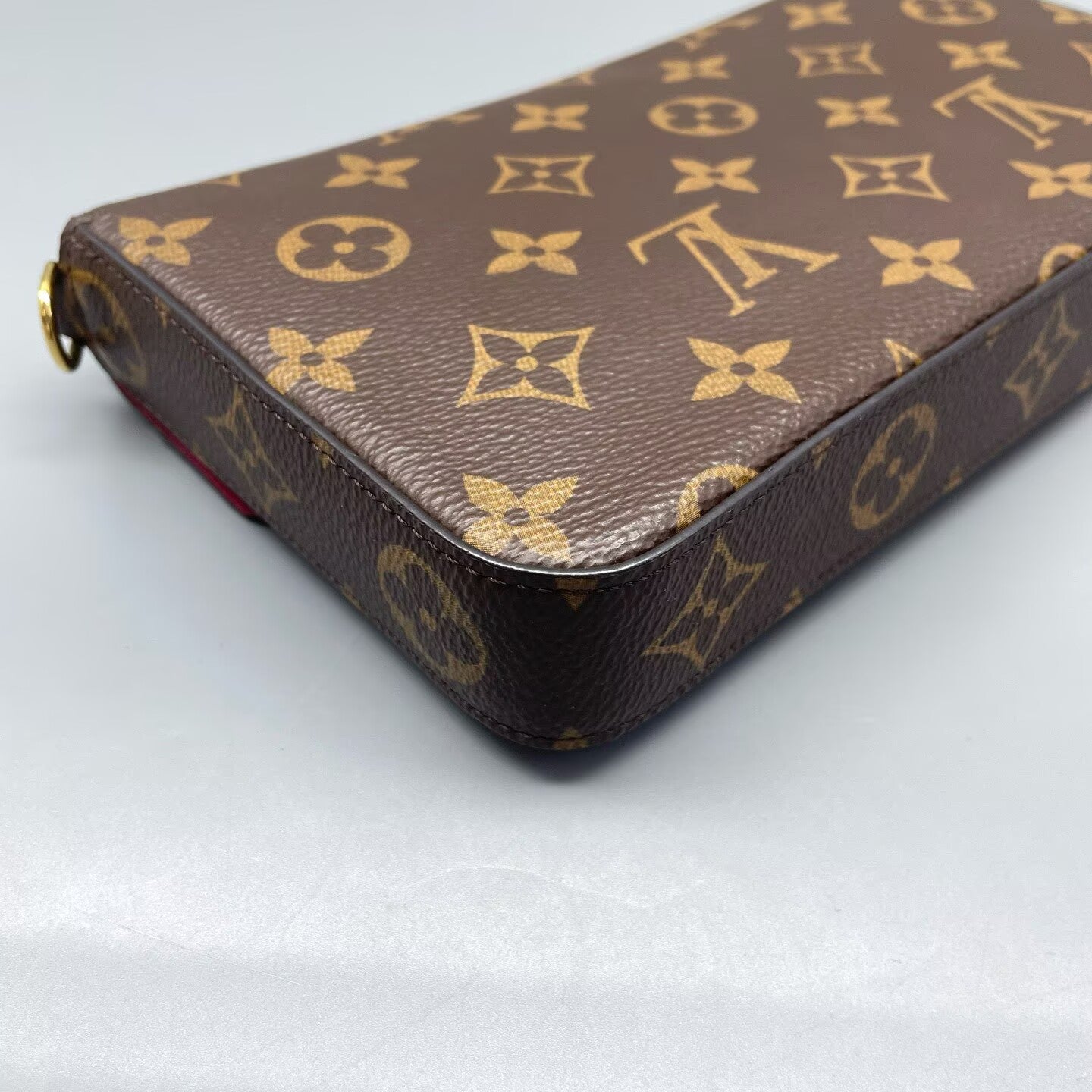 Louis Vuitton - Pochette Felicie - Monogram coated canvas and leather - Brown with Red interior - (mini)