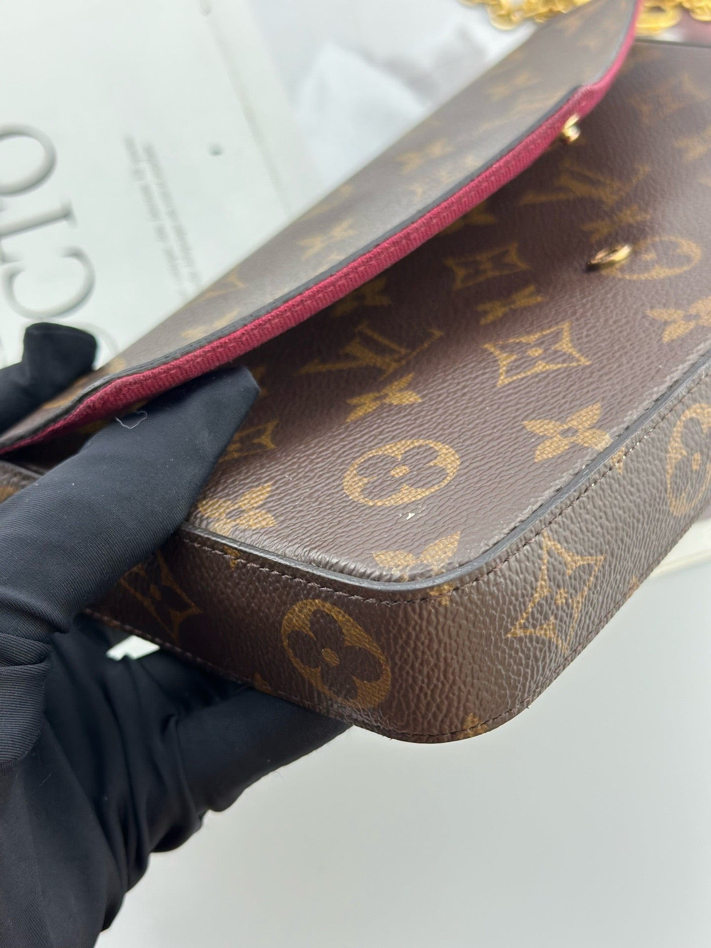 Louis Vuitton - Pochette Félicie - Monogram coated canvas with leather trim and lining - Brown - (Small)