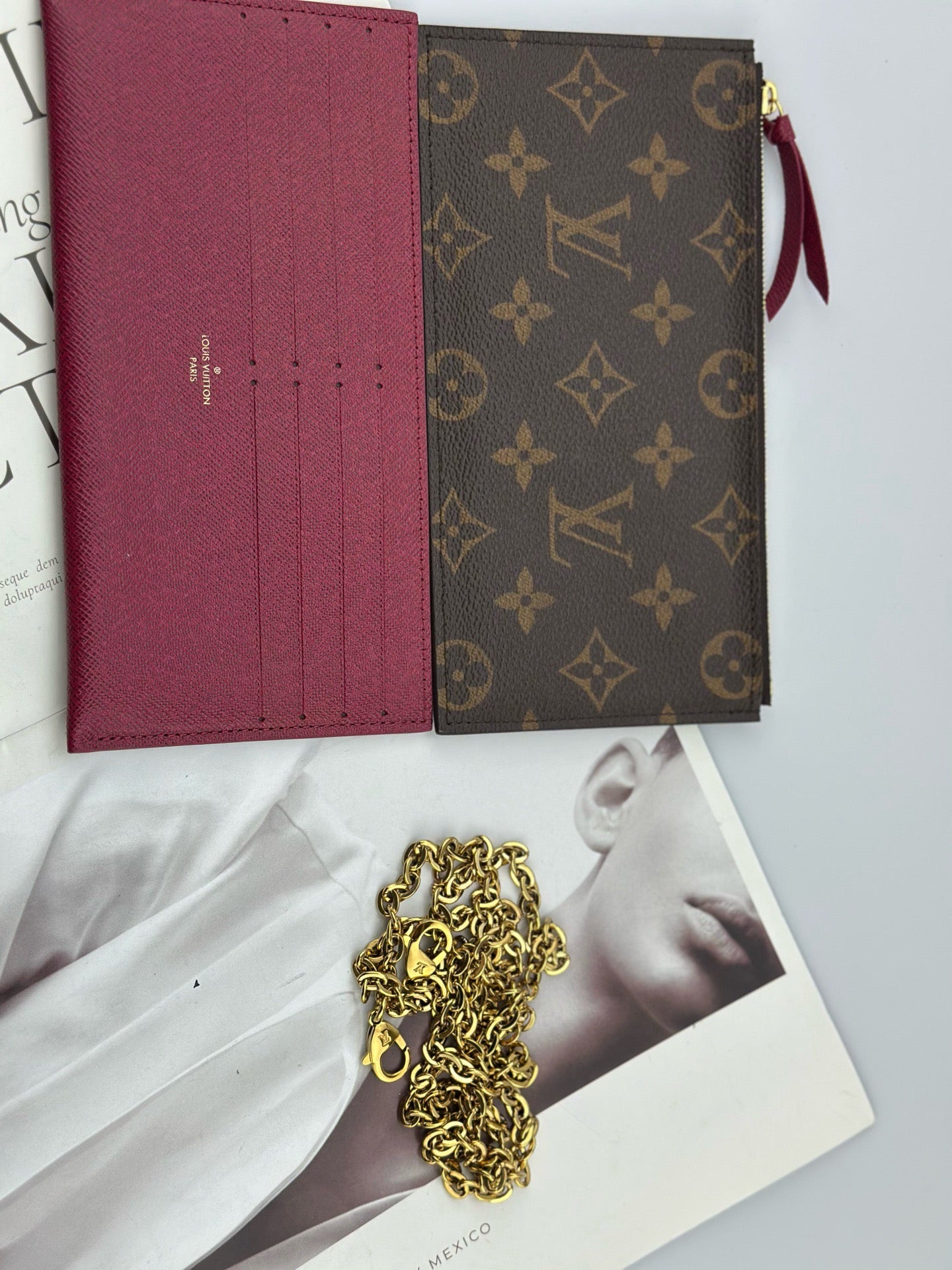 Louis Vuitton - Pochette Félicie - Monogram coated canvas with leather trim and lining - Brown - (Small)