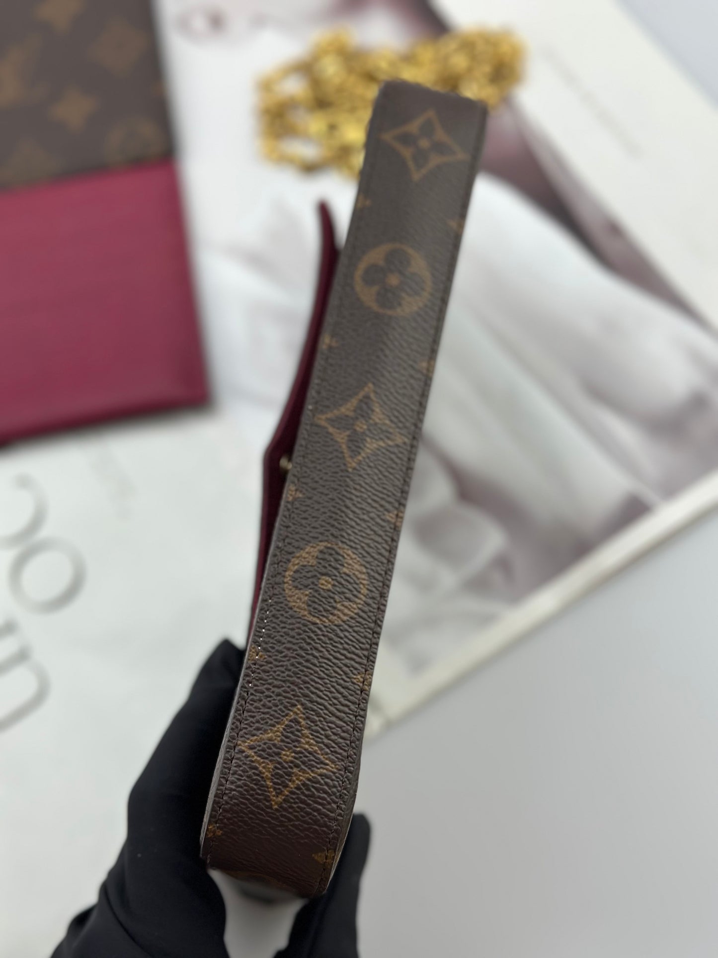 Louis Vuitton - Pochette Félicie - Monogram coated canvas with leather trim and lining - Brown - (Small)