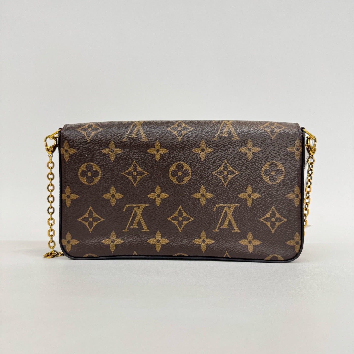 Louis Vuitton - Pochette Félicie - Monogram coated canvas with leather trim - Brown - (Mini)