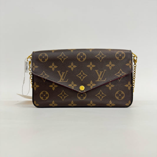 Louis Vuitton - Pochette Félicie - Monogram coated canvas with leather trim - Brown - (Mini)