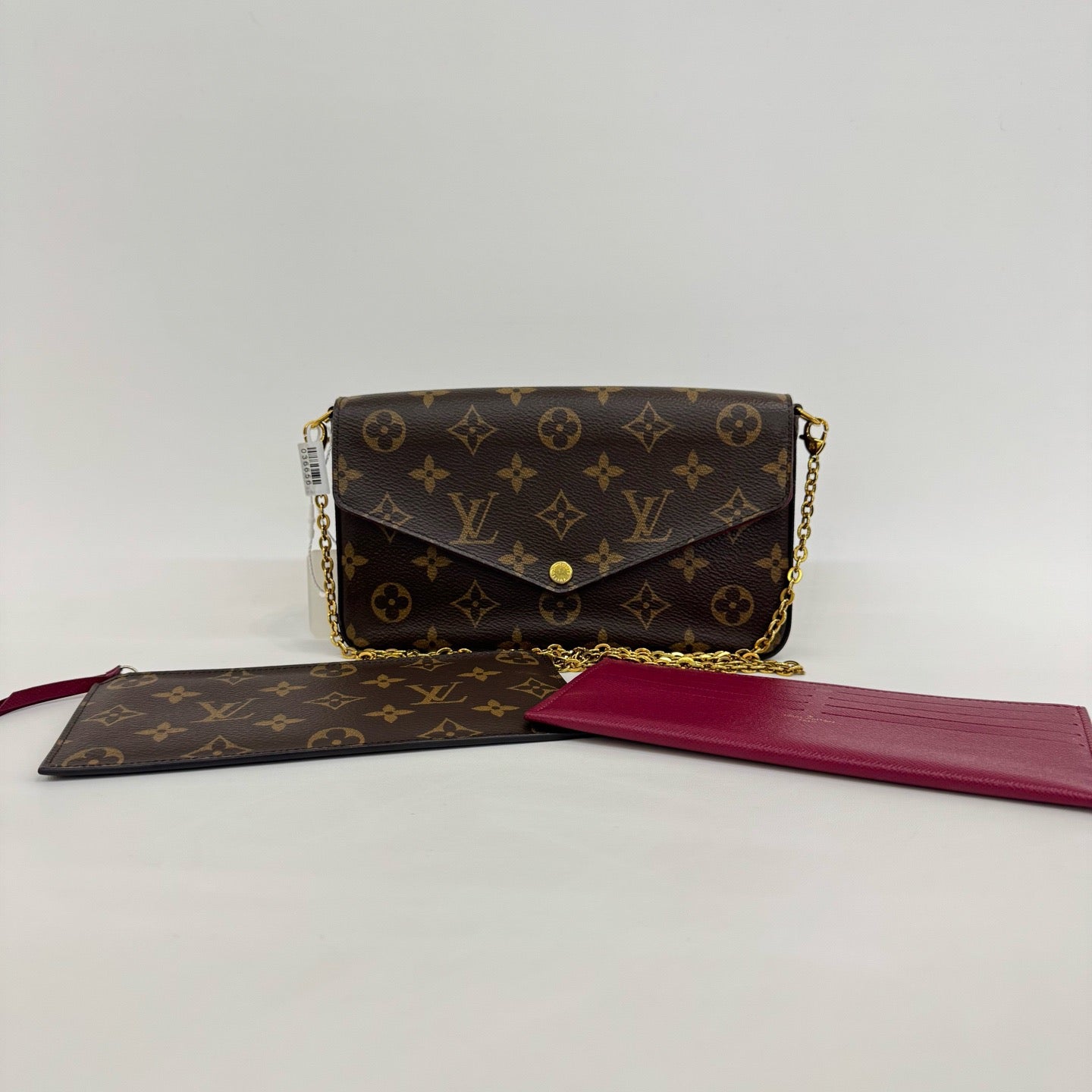 Louis Vuitton - Pochette Félicie - Monogram coated canvas with leather trim - Brown - (Mini)