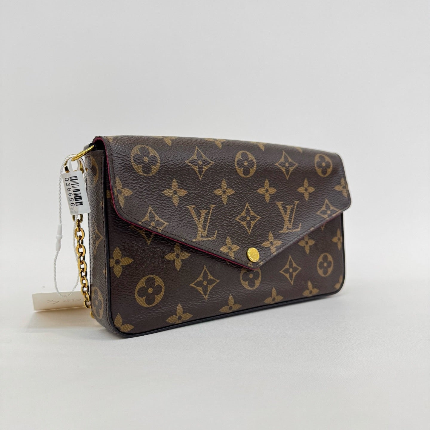 Louis Vuitton - Pochette Félicie - Monogram coated canvas with leather trim - Brown - (Mini)
