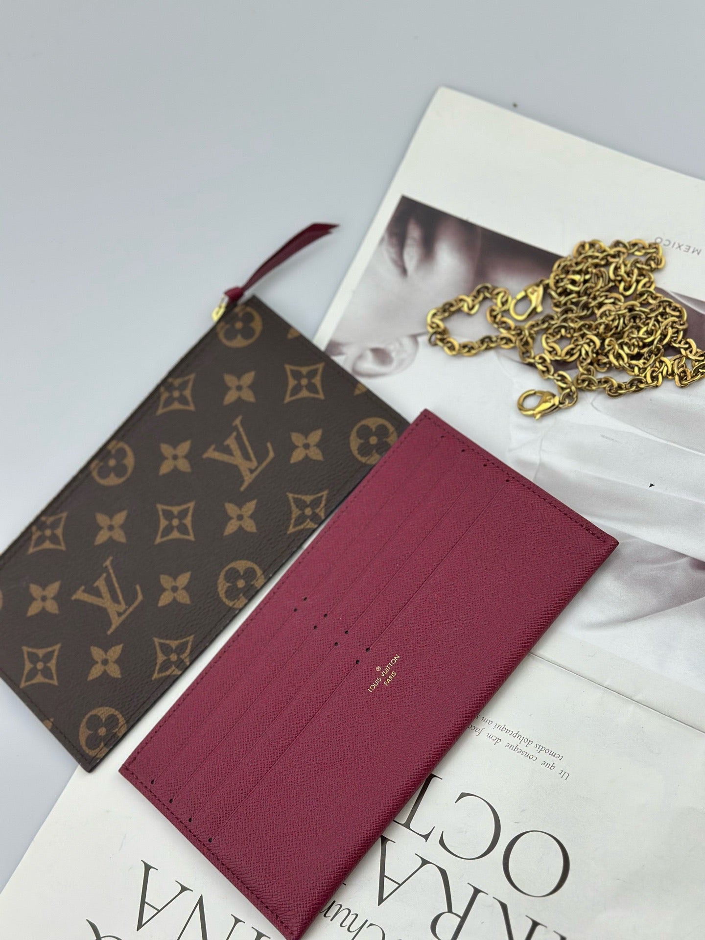 Louis Vuitton - Pochette Félicie - Monogram coated canvas with leather trim - Brown - (Small)