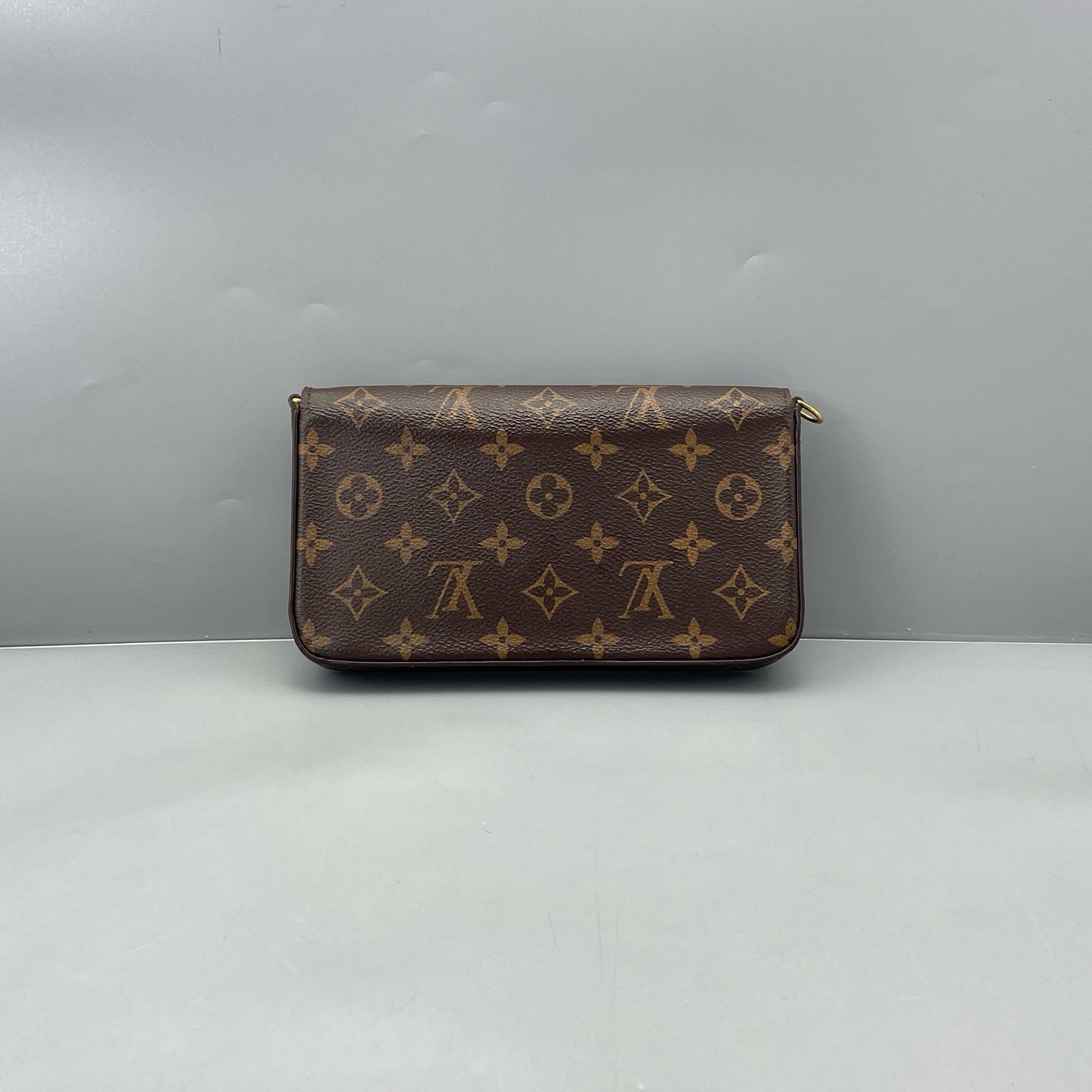 Louis Vuitton - Pochette Félicie - Monogram coated canvas with leather trim - Brown with Red interior - (mini)