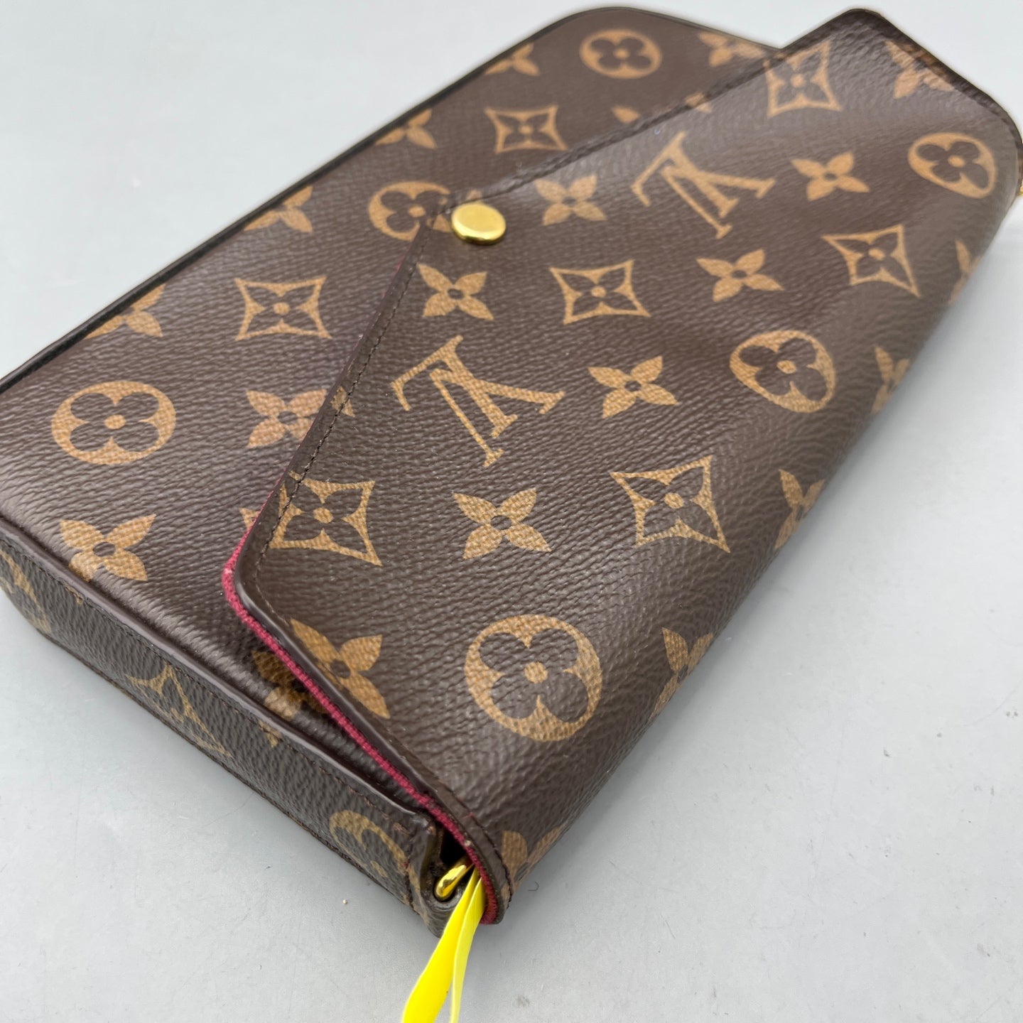 Louis Vuitton - Pochette Félicie - Monogram coated canvas with leather trim - Brown with Red interior - (mini)