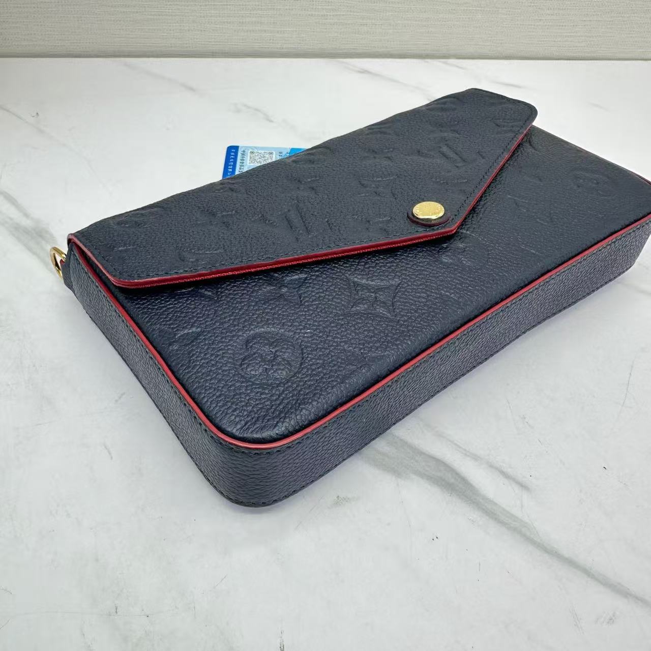 Louis Vuitton - Pochette Felicie - Monogram Empreinte leather - Blue - (small)
