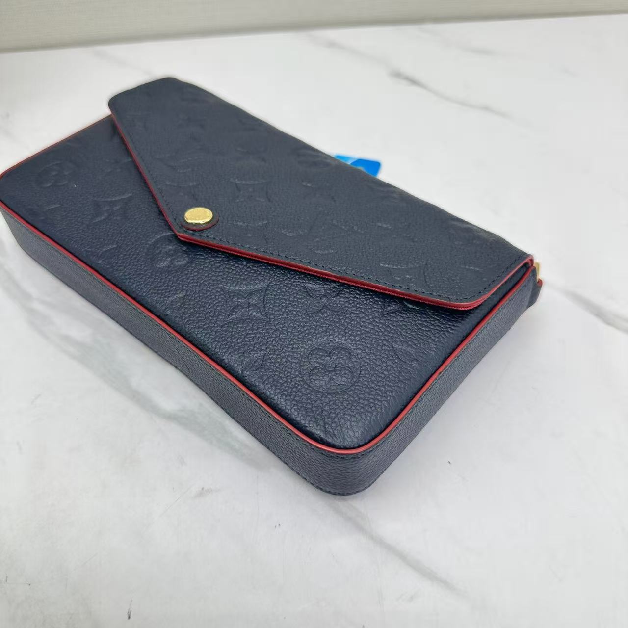 Louis Vuitton - Pochette Felicie - Monogram Empreinte leather - Blue - (small)