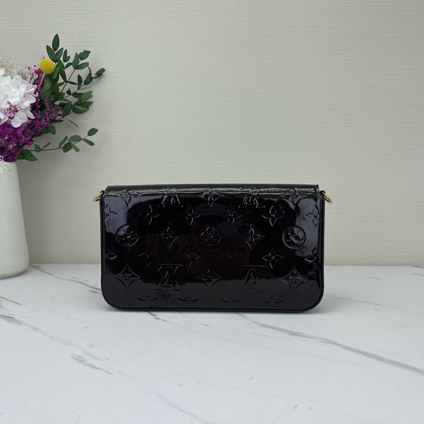 Louis Vuitton - Pochette Felicie - Patent leather - Burgundy - (mini)