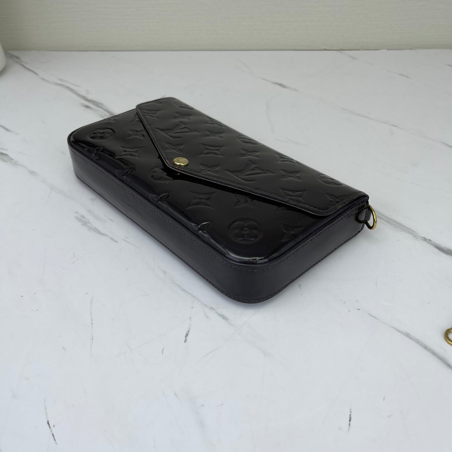 Louis Vuitton - Pochette Felicie - Patent leather - Burgundy - (mini)