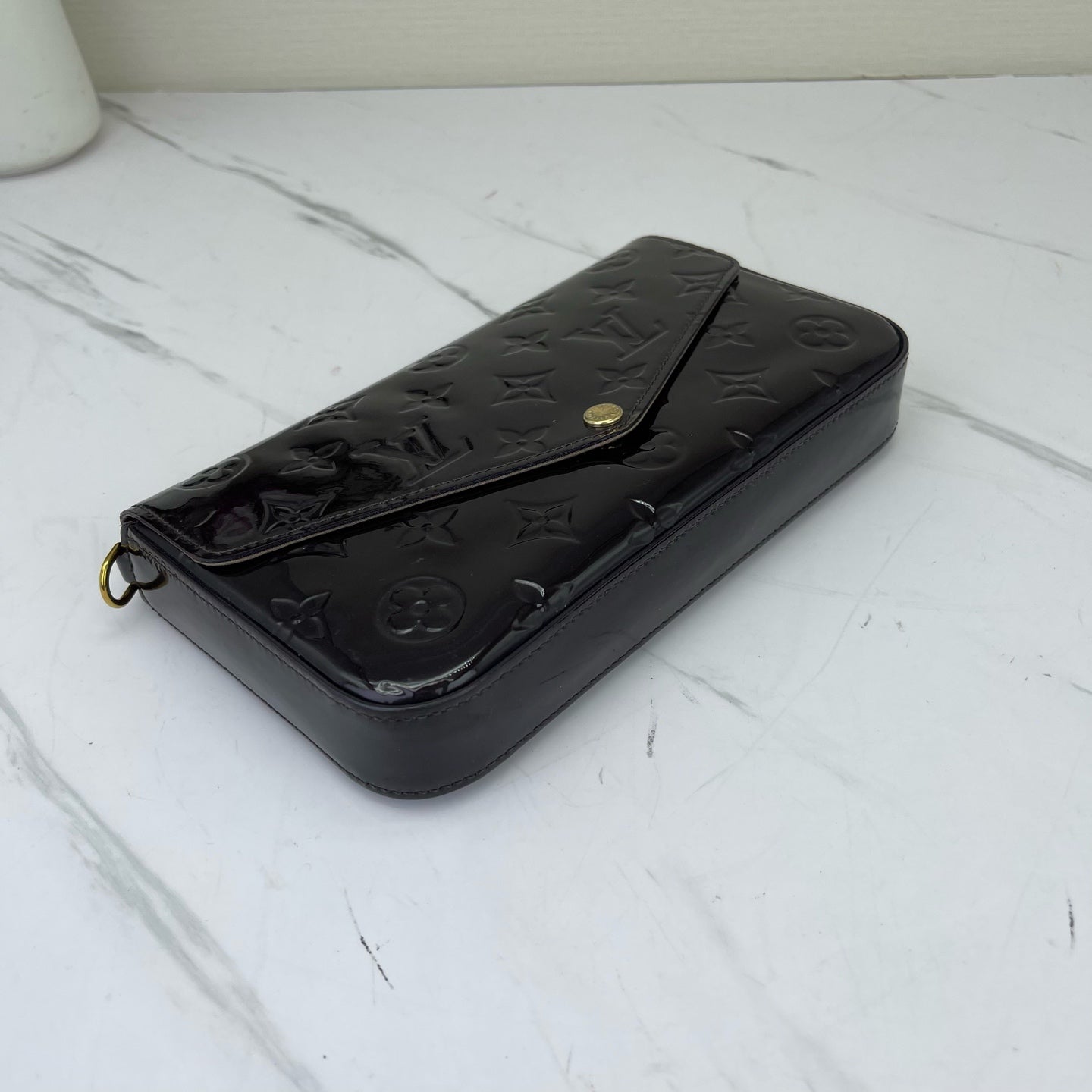 Louis Vuitton - Pochette Felicie - Patent leather - Burgundy - (mini)
