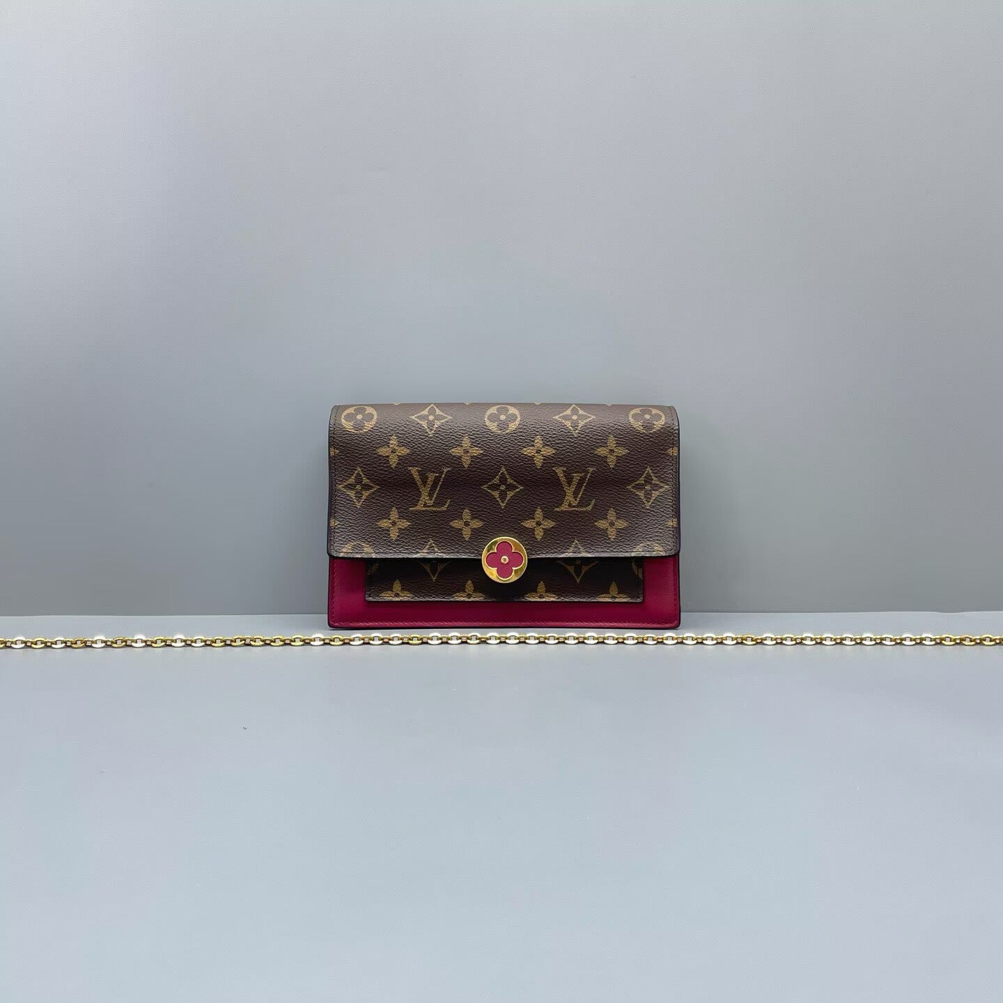 Louis Vuitton - Pochette Flore - Monogram coated canvas and leather - Brown and Pink - (mini)