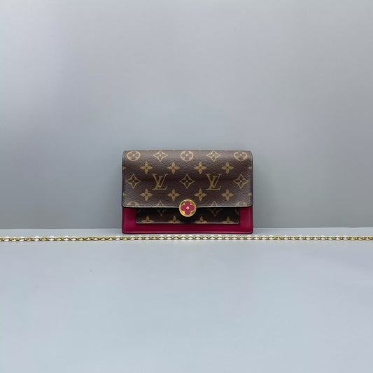Louis Vuitton - Pochette Flore - Monogram coated canvas and leather - Brown and Pink - (mini)