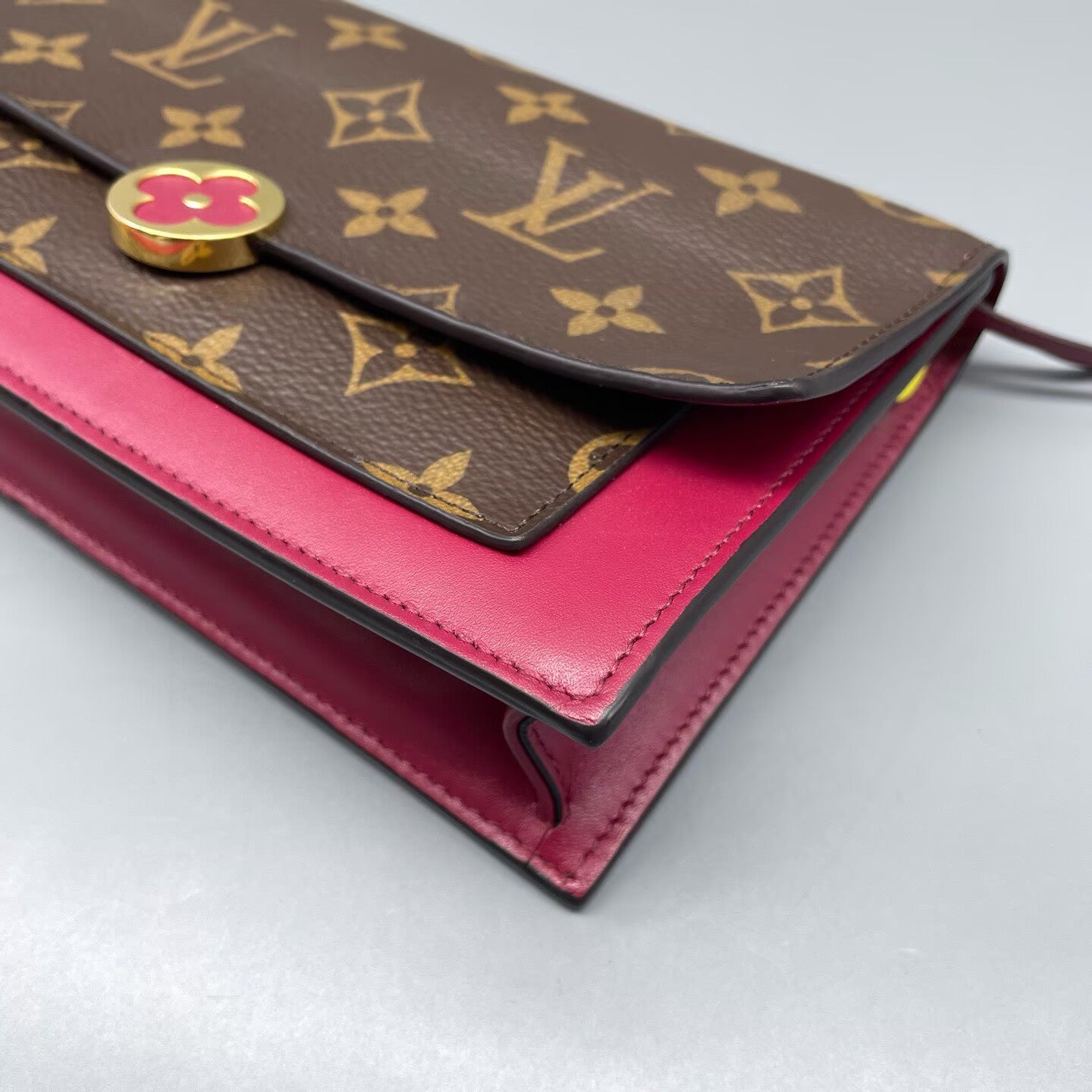 Louis Vuitton - Pochette Flore - Monogram coated canvas and leather - Brown and Pink - (mini)