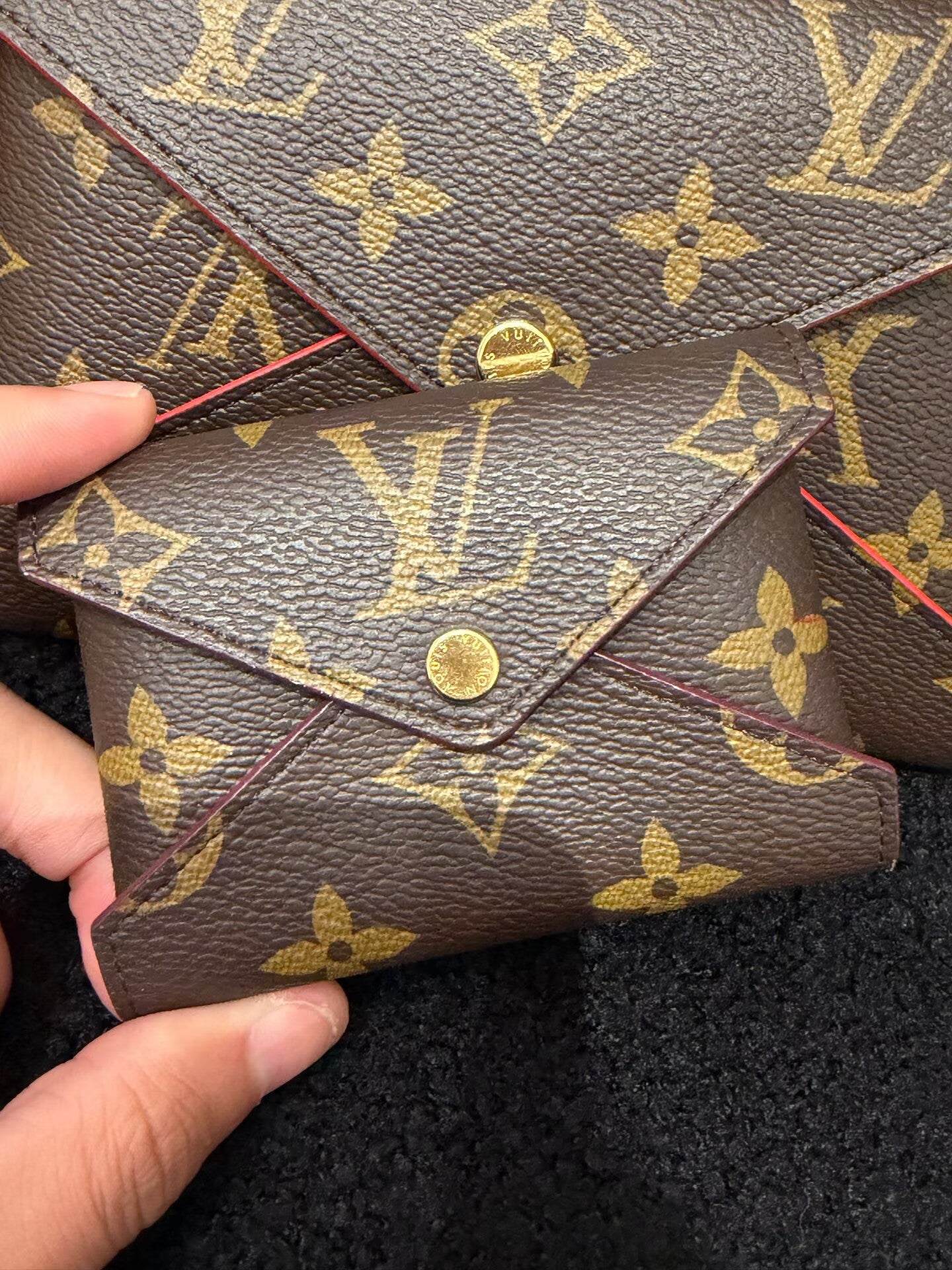 Louis Vuitton - Pochette Kirigami - Monogram coated canvas with leather lining - Brown - (mini)