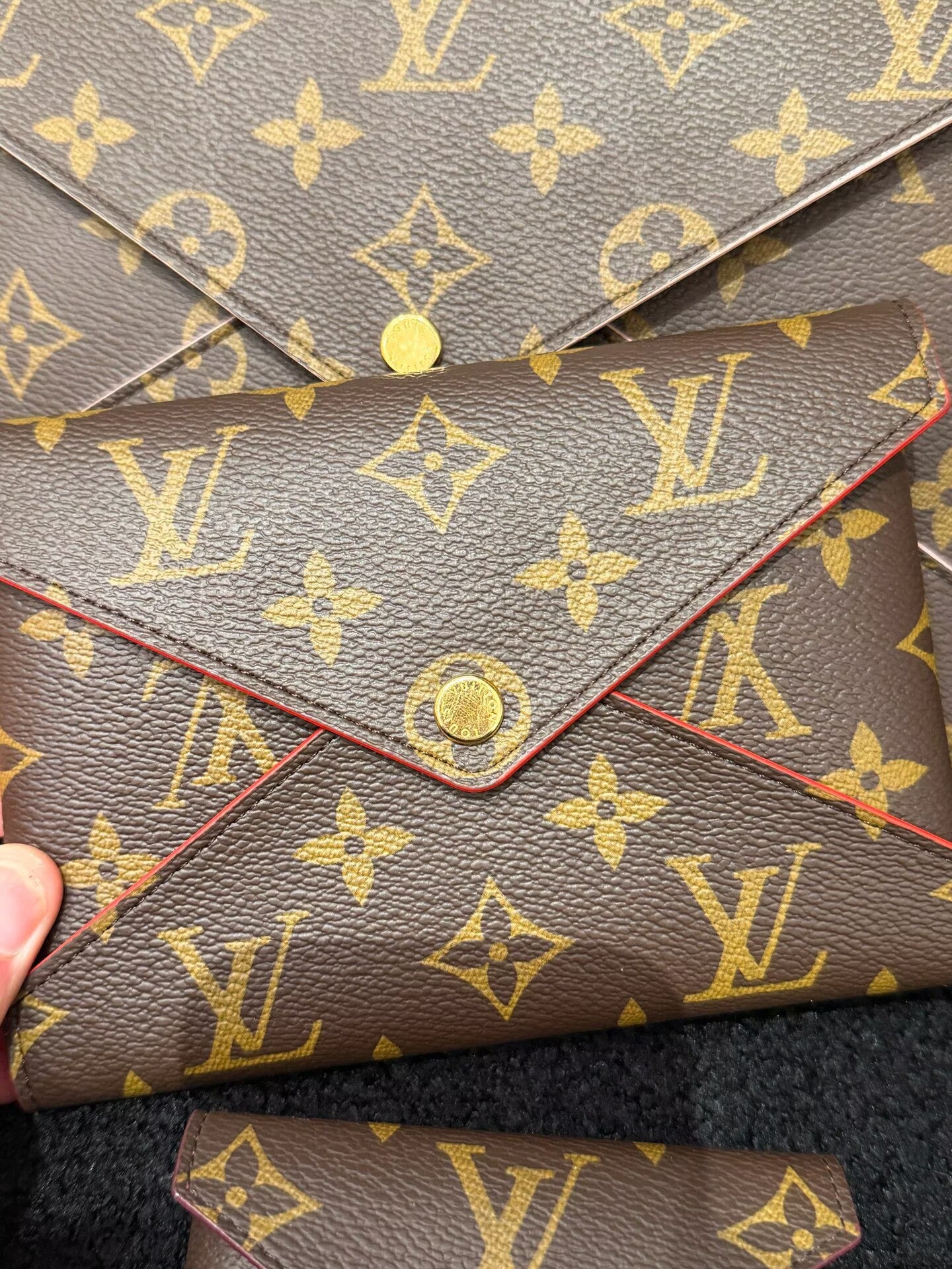 Louis Vuitton - Pochette Kirigami - Monogram coated canvas with leather lining - Brown - (mini)