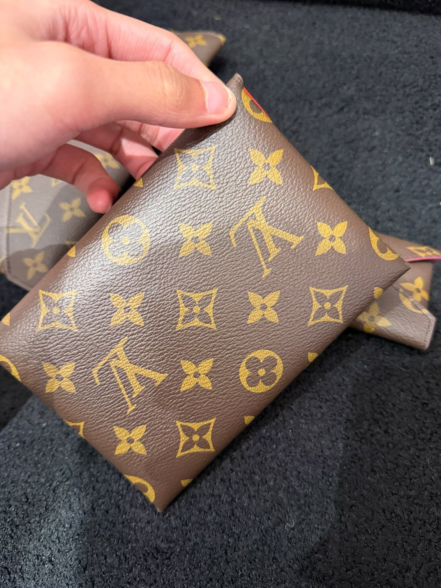 Louis Vuitton - Pochette Kirigami - Monogram coated canvas with leather lining - Brown - (mini)