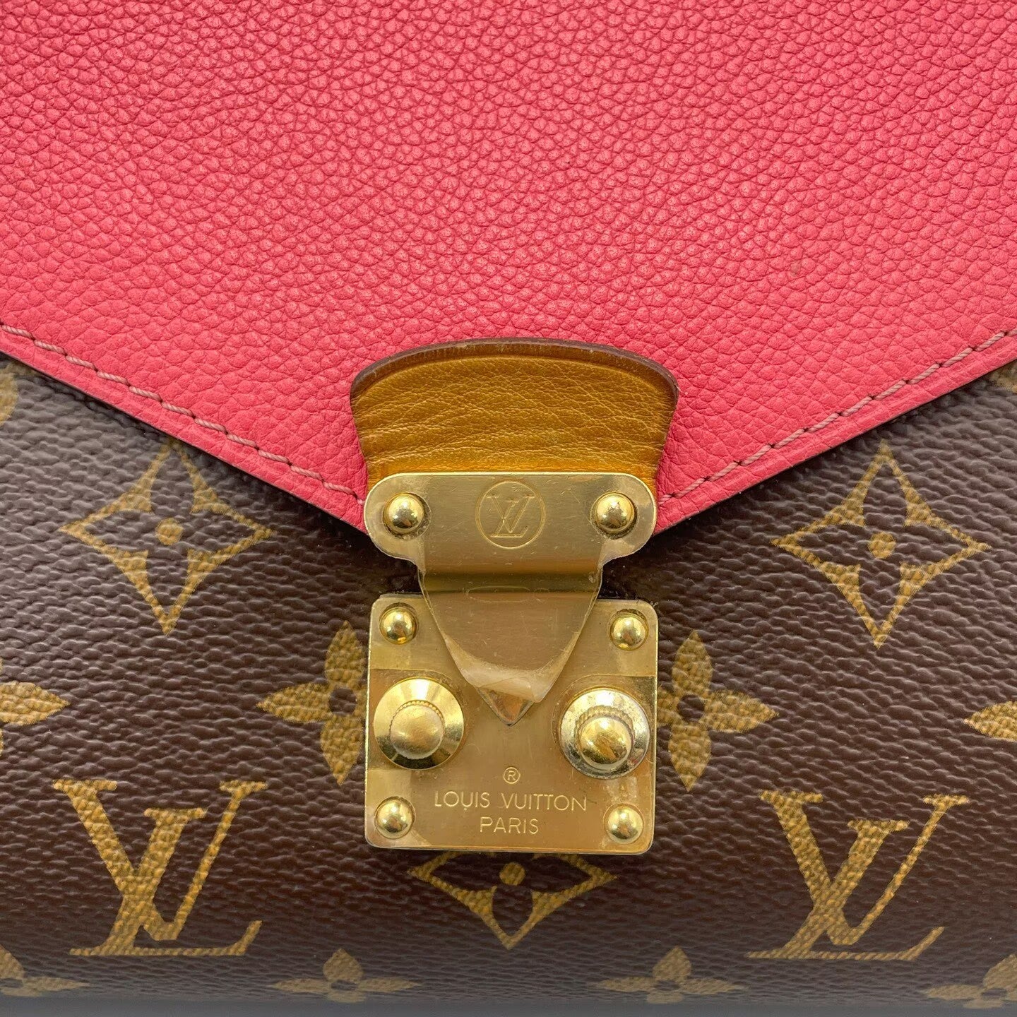 Louis Vuitton - Pochette Metis Chain Bag - Monogram coated canvas with leather trim - Brown, Pink - (medium)